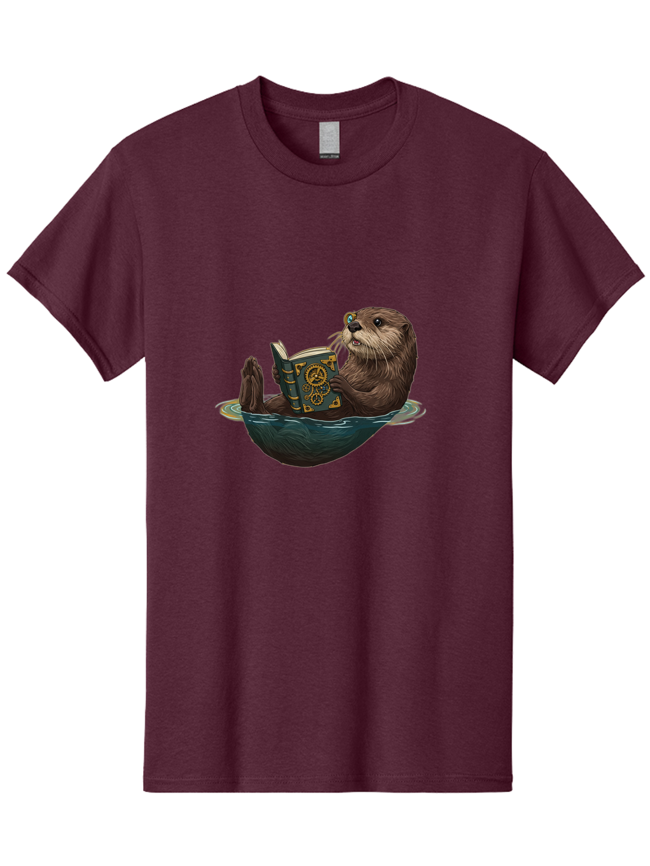 Otter-Reading-Book-1 Men'S Graphic Tee, 100% Cotton, Comfortable Casual Summer Wear, Machine Washable, Vintage Camera, Old Camera, Antique Camera, Black Camera, Classic Photography, Photography Equipment, Nostalgic Device, Film Camera, Bal011