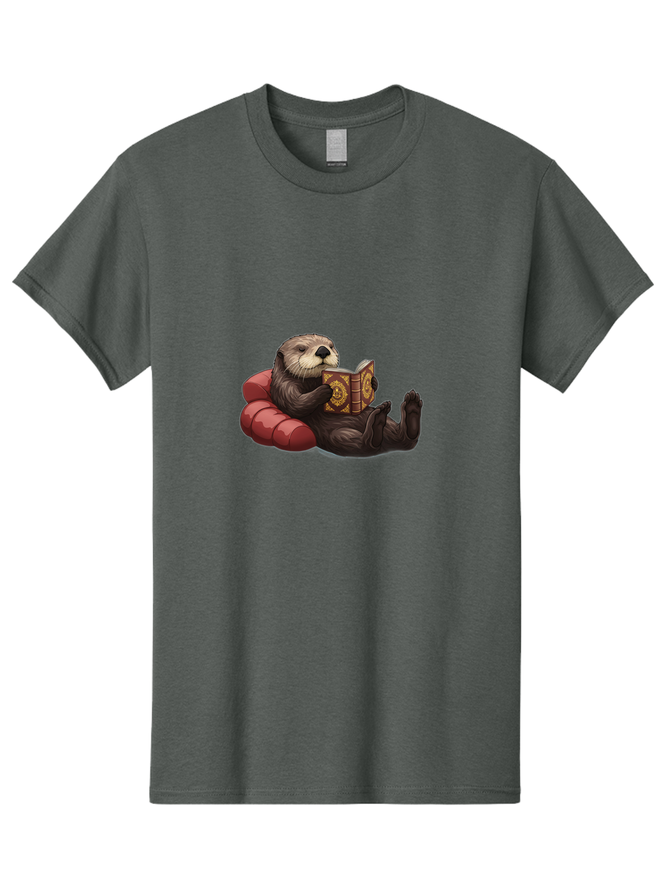 Otter-Reading-Book Men'S Graphic Tee, 100% Cotton, Comfortable Casual Summer Wear, Machine Washable, Vintage Camera, Old Camera, Antique Camera, Black Camera, Classic Photography, Photography Equipment, Nostalgic Device, Film Camera, Bal012