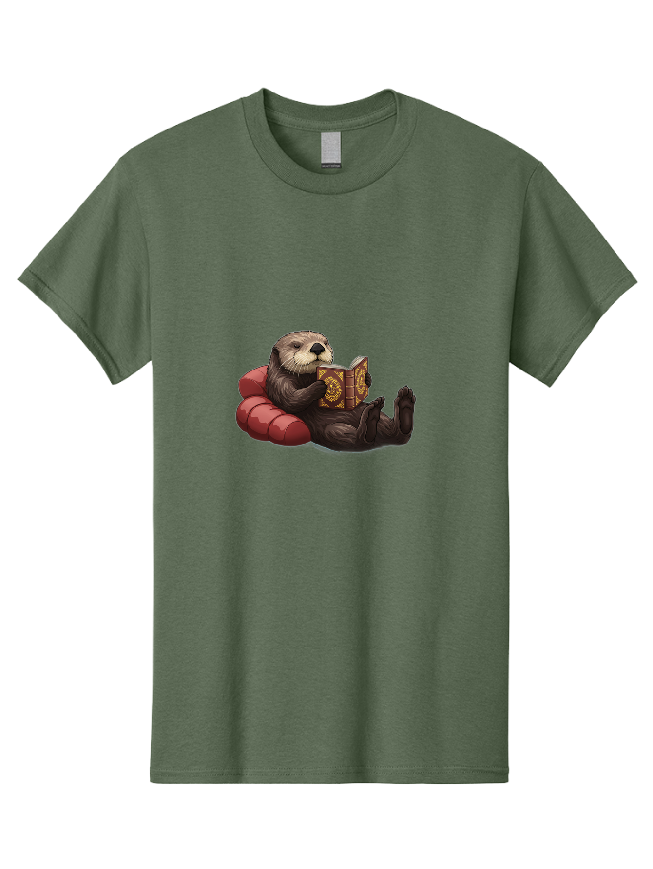 Otter-Reading-Book Men'S Graphic Tee, 100% Cotton, Comfortable Casual Summer Wear, Machine Washable, Vintage Camera, Old Camera, Antique Camera, Black Camera, Classic Photography, Photography Equipment, Nostalgic Device, Film Camera, Bal012