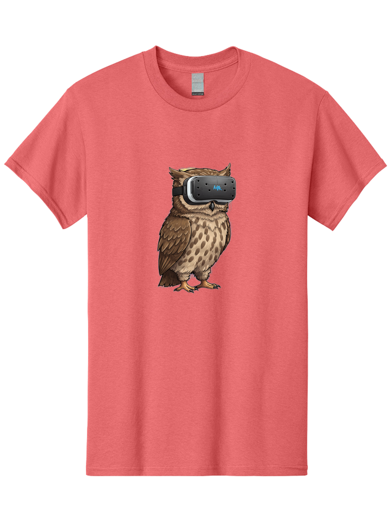Owl-Wearing-Meta-Quest-3-Vr-Headset Men'S Graphic Tee, 100% Cotton, Comfortable Casual Summer Wear, Machine Washable, Vintage Camera, Old Camera, Antique Camera, Black Camera, Classic Photography, Photography Equipment, Nostalgic Device, Bal025