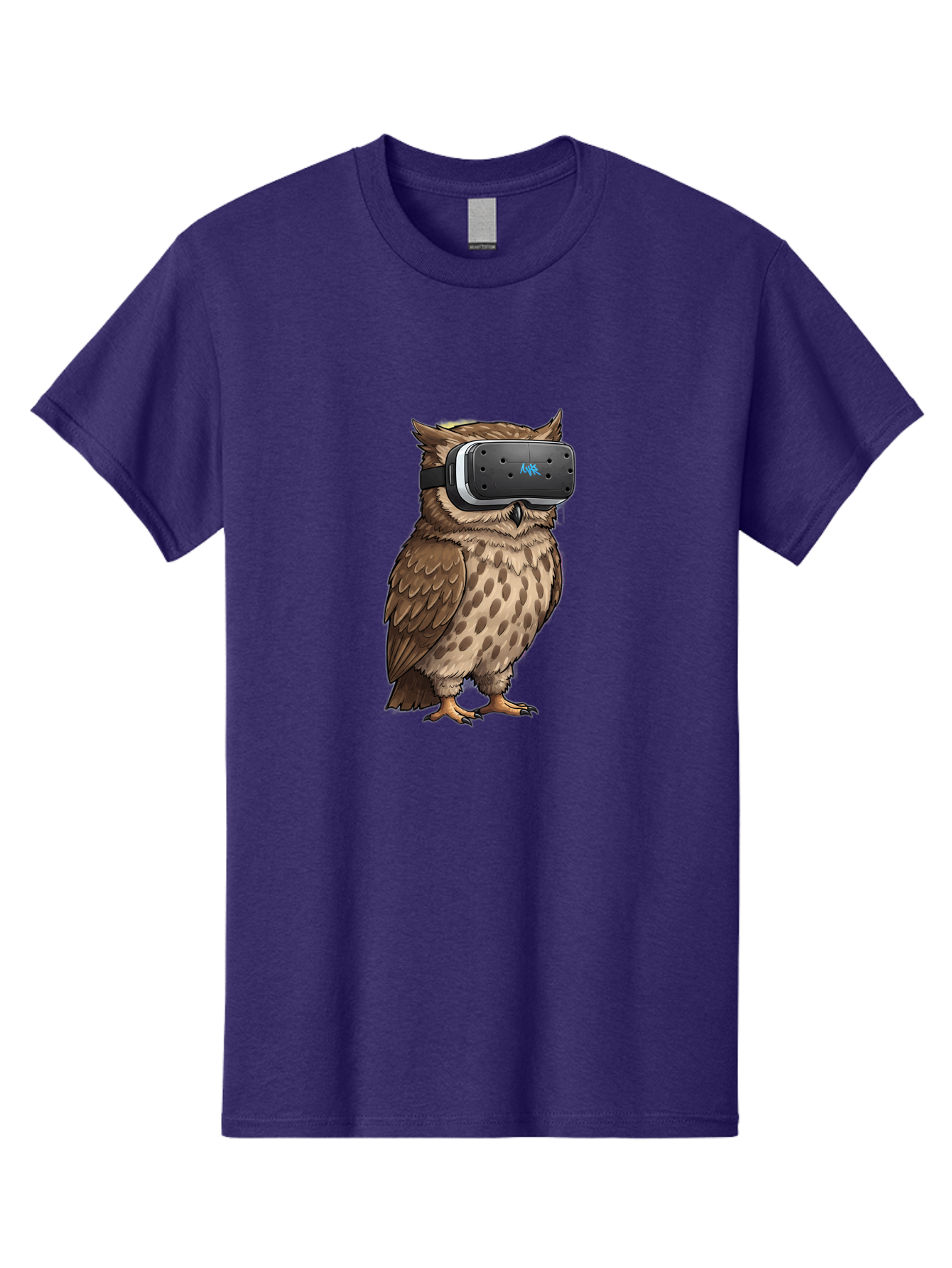 Owl-Wearing-Meta-Quest-3-Vr-Headset Men'S Graphic Tee, 100% Cotton, Comfortable Casual Summer Wear, Machine Washable, Vintage Camera, Old Camera, Antique Camera, Black Camera, Classic Photography, Photography Equipment, Nostalgic Device, Bal025