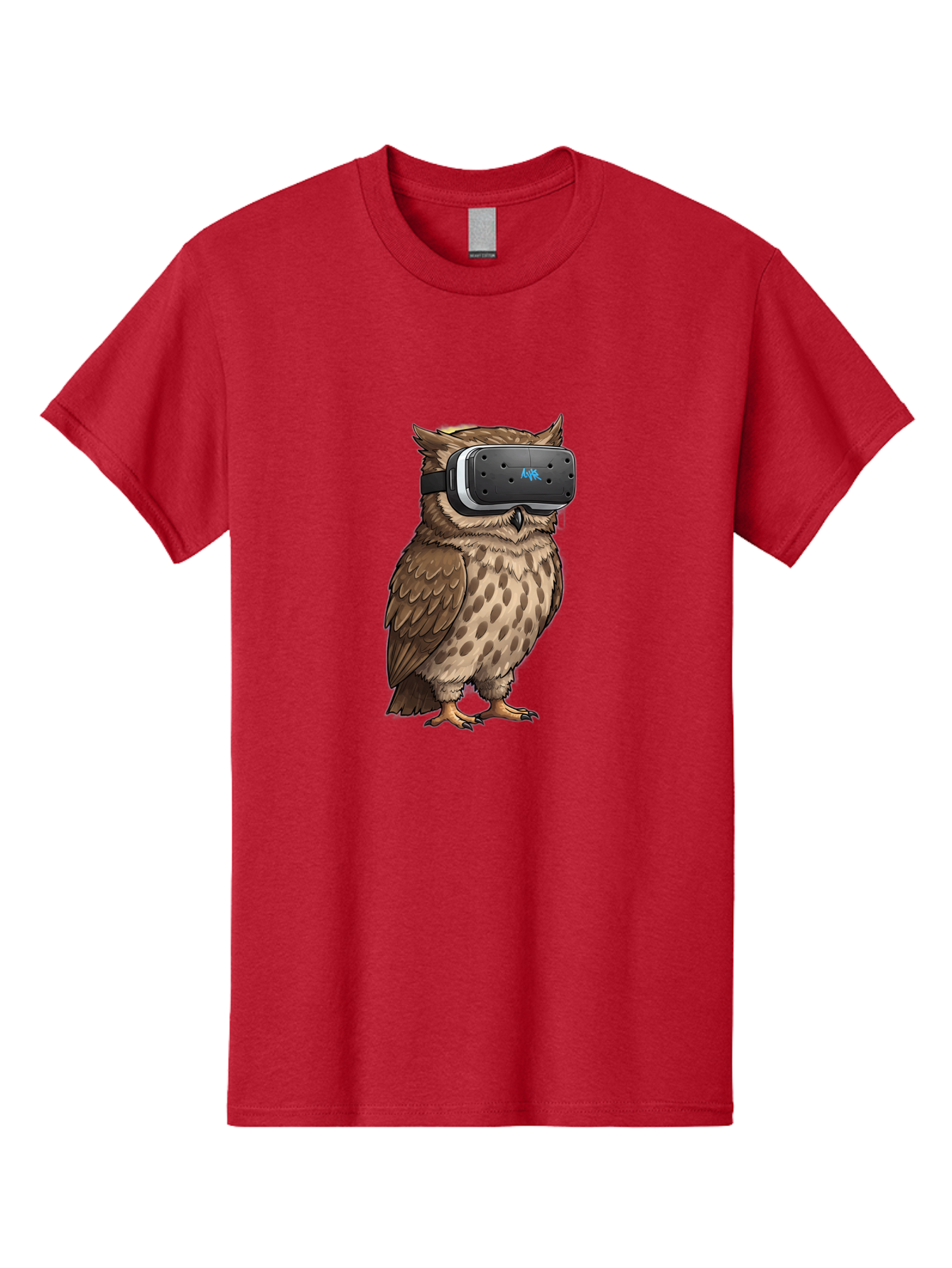 Owl-Wearing-Meta-Quest-3-Vr-Headset Men'S Graphic Tee, 100% Cotton, Comfortable Casual Summer Wear, Machine Washable, Vintage Camera, Old Camera, Antique Camera, Black Camera, Classic Photography, Photography Equipment, Nostalgic Device, Bal025