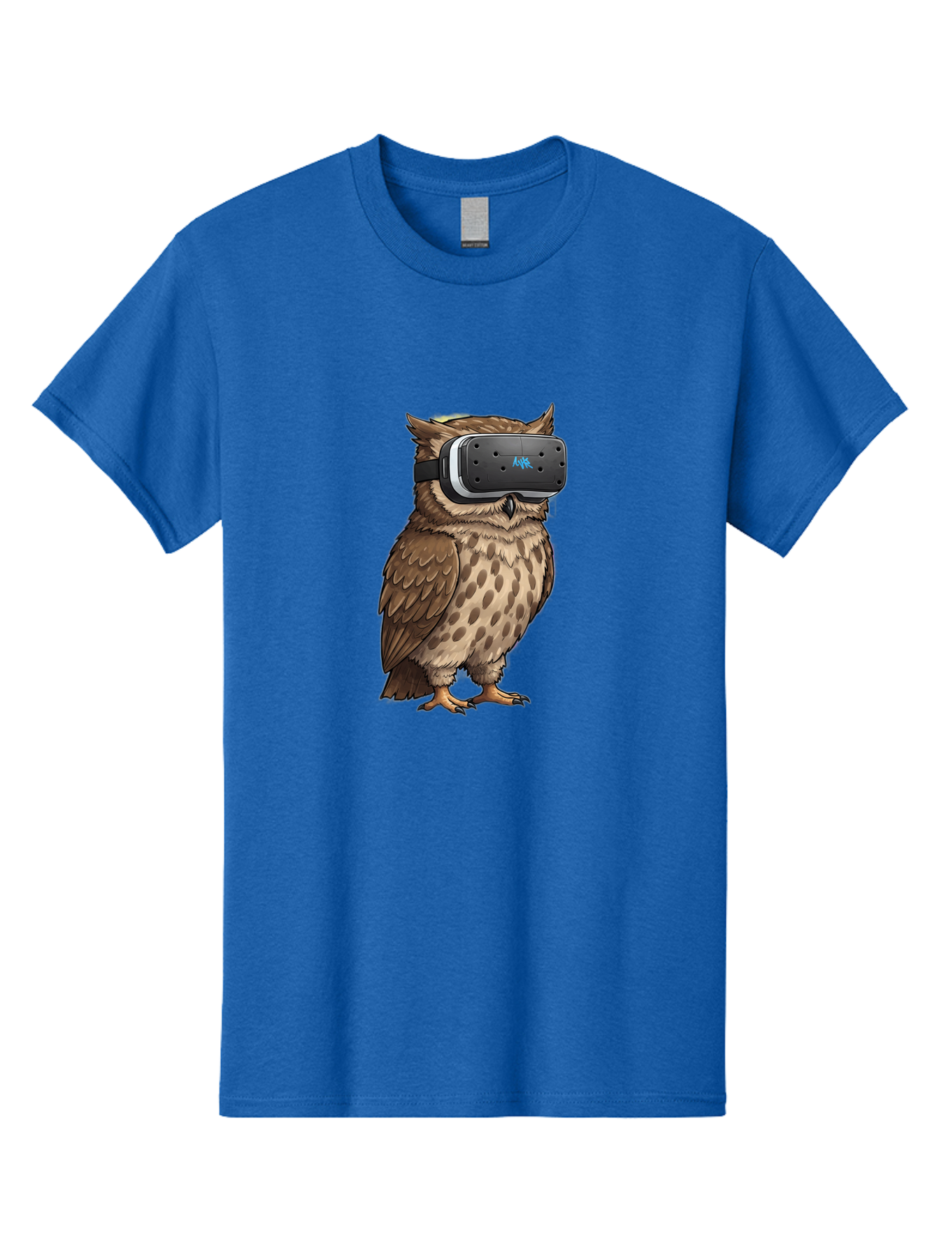 Owl-Wearing-Meta-Quest-3-Vr-Headset Men'S Graphic Tee, 100% Cotton, Comfortable Casual Summer Wear, Machine Washable, Vintage Camera, Old Camera, Antique Camera, Black Camera, Classic Photography, Photography Equipment, Nostalgic Device, Bal025