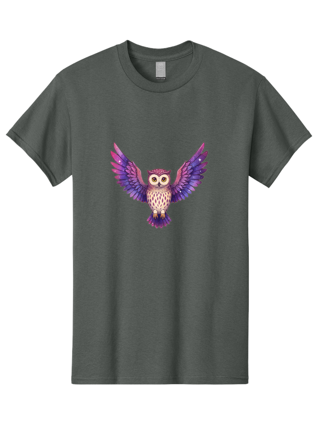 Owl-With-Galaxy-Feathers Men'S Graphic Tee, 100% Cotton, Comfortable Casual Summer Wear, Machine Washable, Vintage Camera, Old Camera, Antique Camera, Black Camera, Classic Photography, Photography Equipment, Nostalgic Device, Film Camera, Bal029