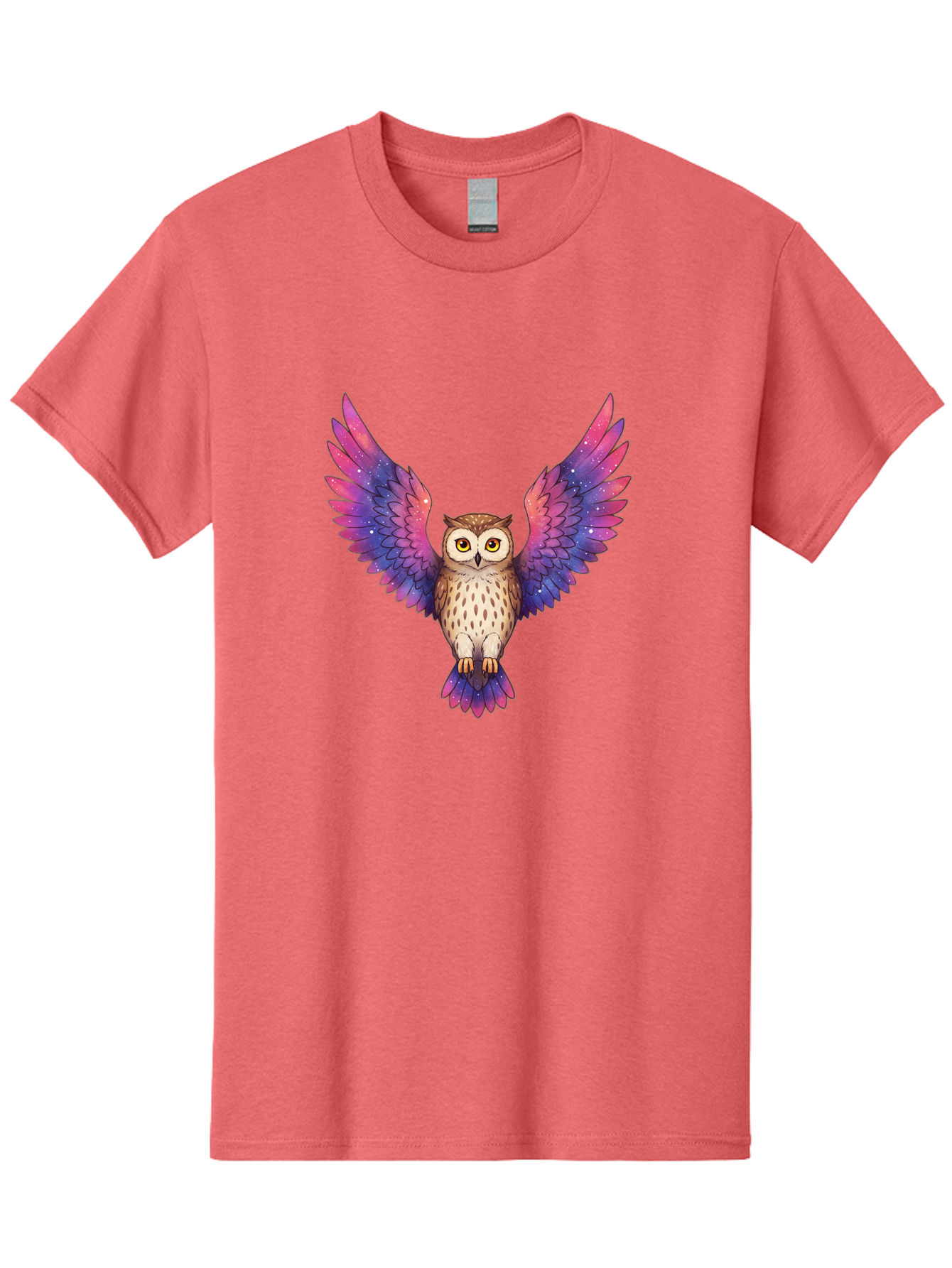 Owl-With-Galaxy-Wings-1 Men'S Graphic Tee, 100% Cotton, Comfortable Casual Summer Wear, Machine Washable, Vintage Camera, Old Camera, Antique Camera, Black Camera, Classic Photography, Photography Equipment, Nostalgic Device, Film Camera, Bal030