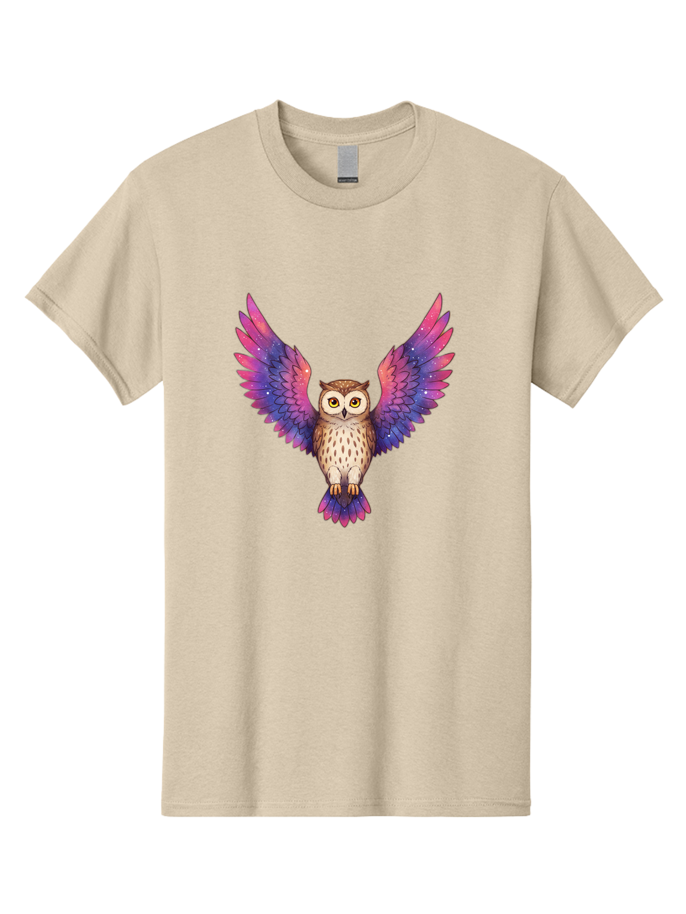 Owl-With-Galaxy-Wings-1 Men'S Graphic Tee, 100% Cotton, Comfortable Casual Summer Wear, Machine Washable, Vintage Camera, Old Camera, Antique Camera, Black Camera, Classic Photography, Photography Equipment, Nostalgic Device, Film Camera, Bal030