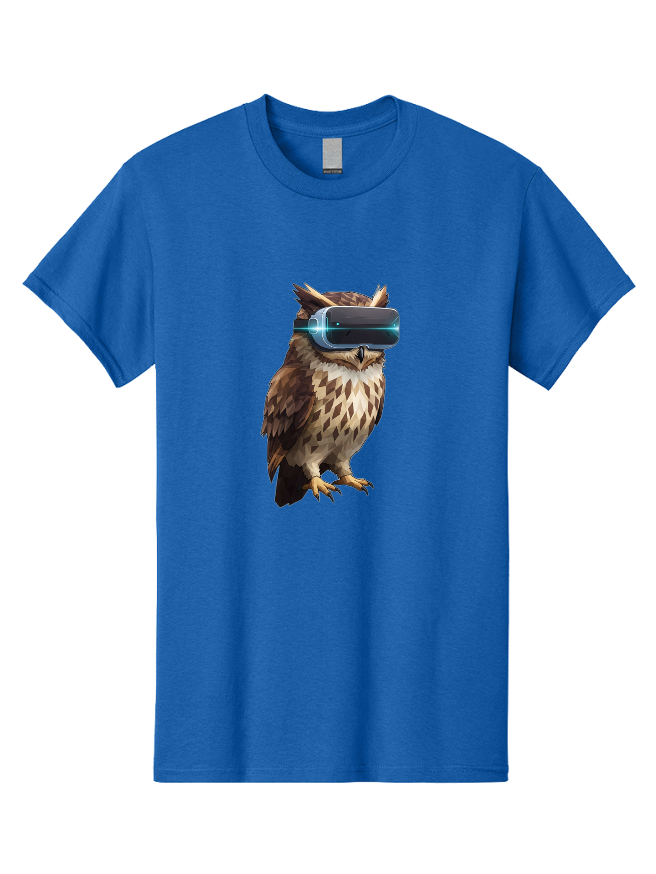 Owl-With-Vr-Headset-1 Men'S Graphic Tee, 100% Cotton, Comfortable Casual Summer Wear, Machine Washable, Vintage Camera, Old Camera, Antique Camera, Black Camera, Classic Photography, Photography Equipment, Nostalgic Device, Film Camera, Bal032