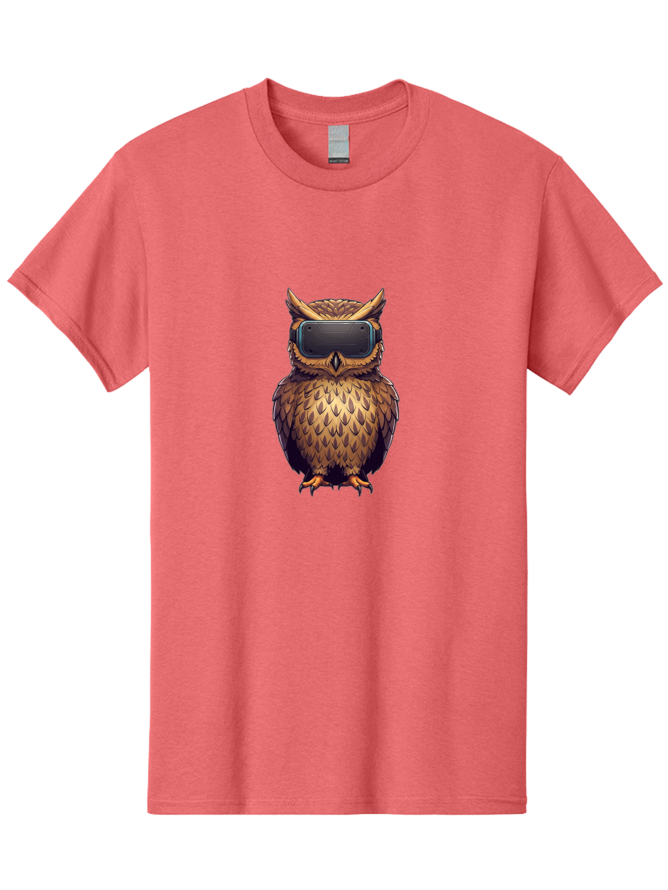 Owl-With-Vr-Headset-4 Men'S Graphic Tee, 100% Cotton, Comfortable Casual Summer Wear, Machine Washable, Vintage Camera, Old Camera, Antique Camera, Black Camera, Classic Photography, Photography Equipment, Nostalgic Device, Film Camera, Bal035