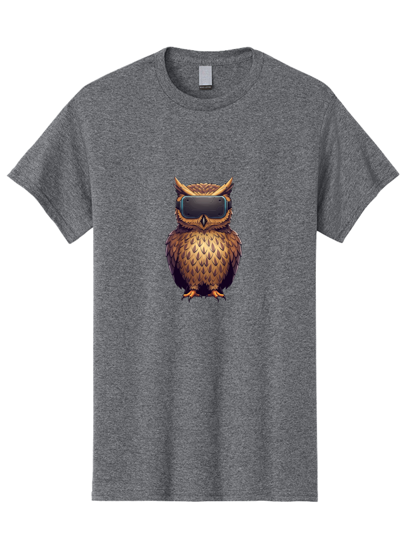 Owl-With-Vr-Headset-4 Men'S Graphic Tee, 100% Cotton, Comfortable Casual Summer Wear, Machine Washable, Vintage Camera, Old Camera, Antique Camera, Black Camera, Classic Photography, Photography Equipment, Nostalgic Device, Film Camera, Bal035