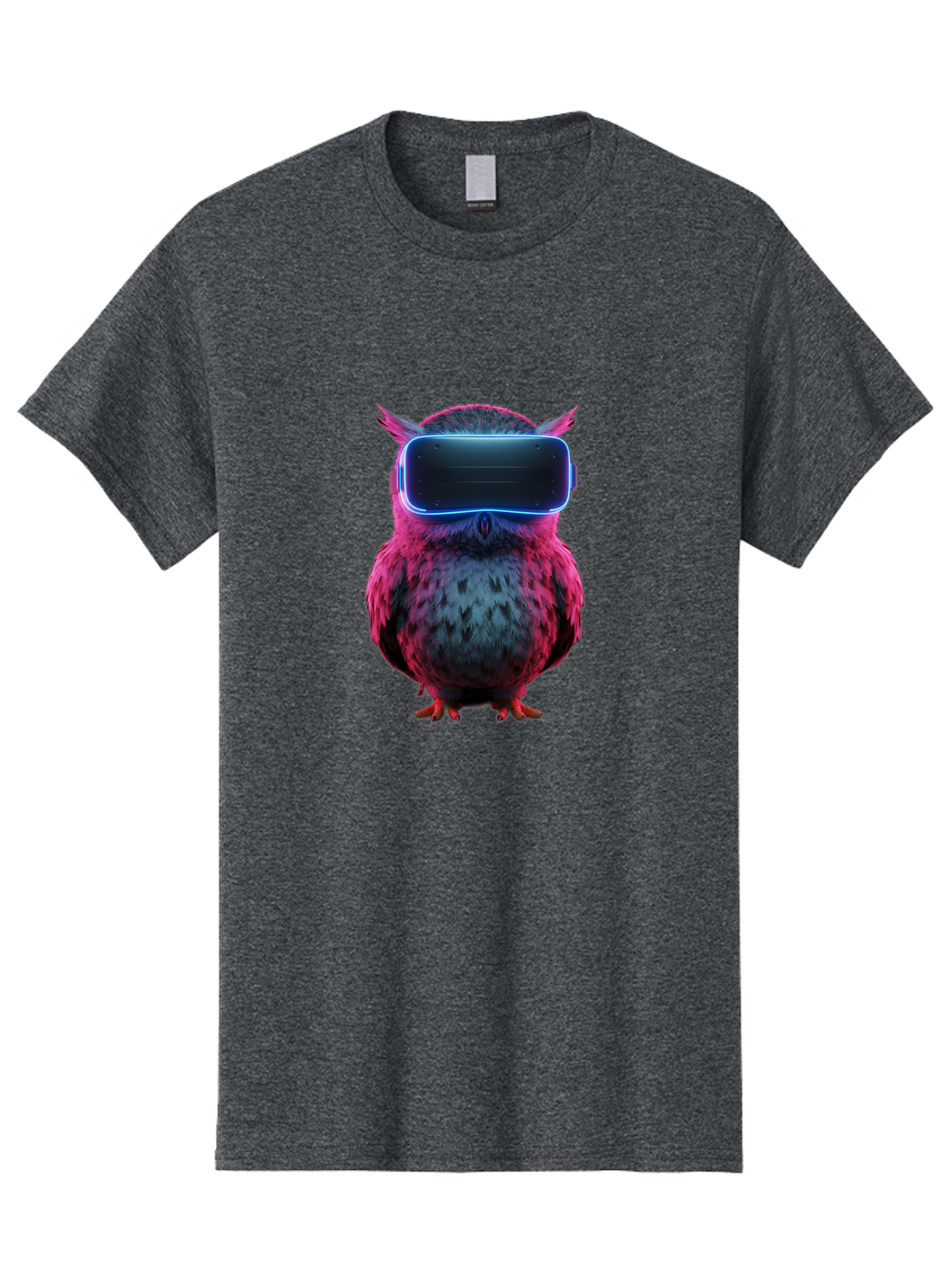 Owl-With-Vr-Headset Men'S Graphic Tee, 100% Cotton, Comfortable Casual Summer Wear, Machine Washable, Vintage Camera, Old Camera, Antique Camera, Black Camera, Classic Photography, Photography Equipment, Nostalgic Device, Film Camera, Bal037