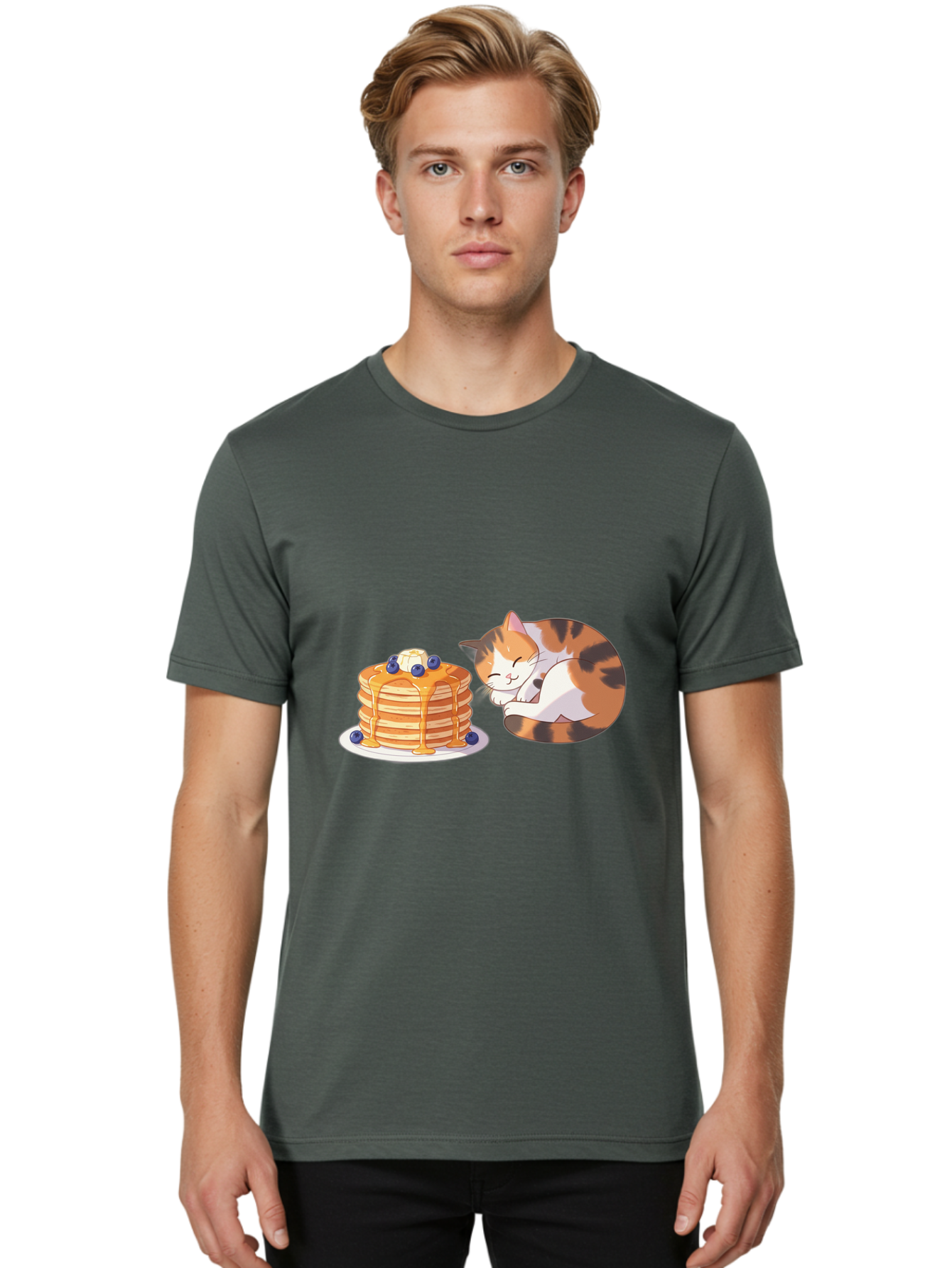 Pancake-And-Sleeping-Cat Men'S Graphic Tee, 100% Cotton, Comfortable Casual Summer Wear, Machine Washable, Vintage Camera, Old Camera, Antique Camera, Black Camera, Classic Photography, Photography Equipment, Nostalgic Device, Film Camera, Bal040