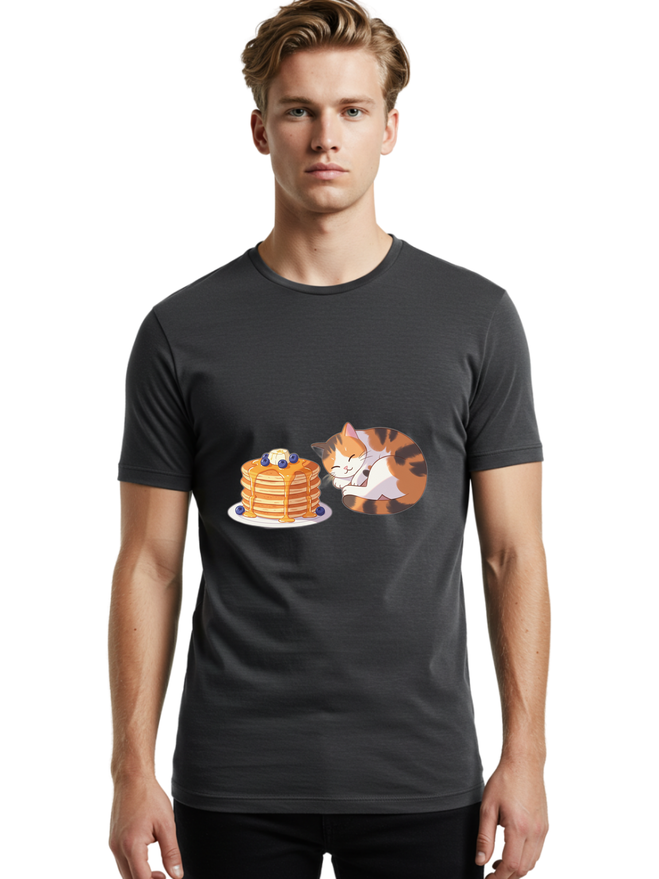 Pancake-And-Sleeping-Cat Men'S Graphic Tee, 100% Cotton, Comfortable Casual Summer Wear, Machine Washable, Vintage Camera, Old Camera, Antique Camera, Black Camera, Classic Photography, Photography Equipment, Nostalgic Device, Film Camera, Bal040