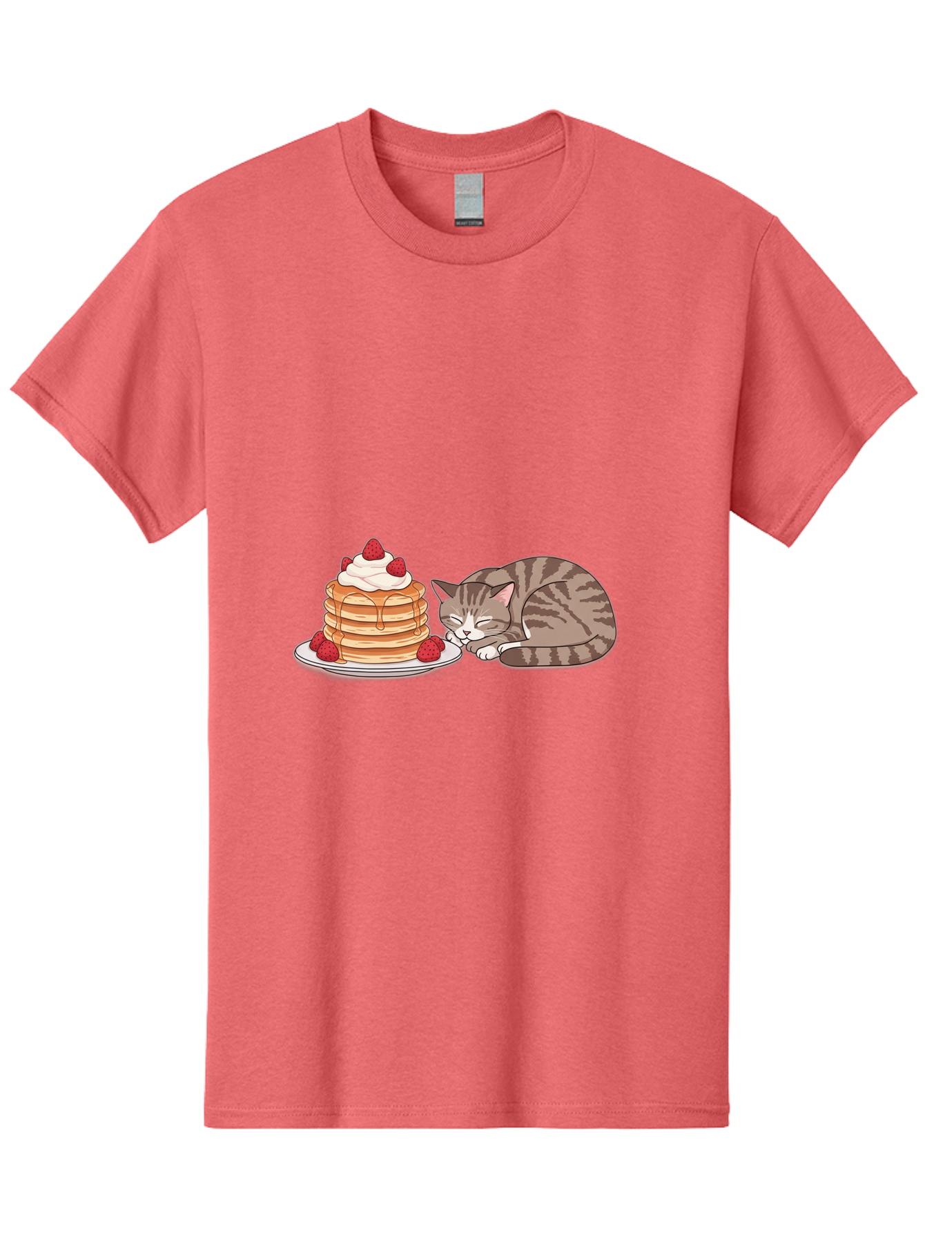 Pancakes-Cat Men'S Graphic Tee, 100% Cotton, Comfortable Casual Summer Wear, Machine Washable, Vintage Camera, Old Camera, Antique Camera, Black Camera, Classic Photography, Photography Equipment, Nostalgic Device, Film Camera, Camera Art Bal041