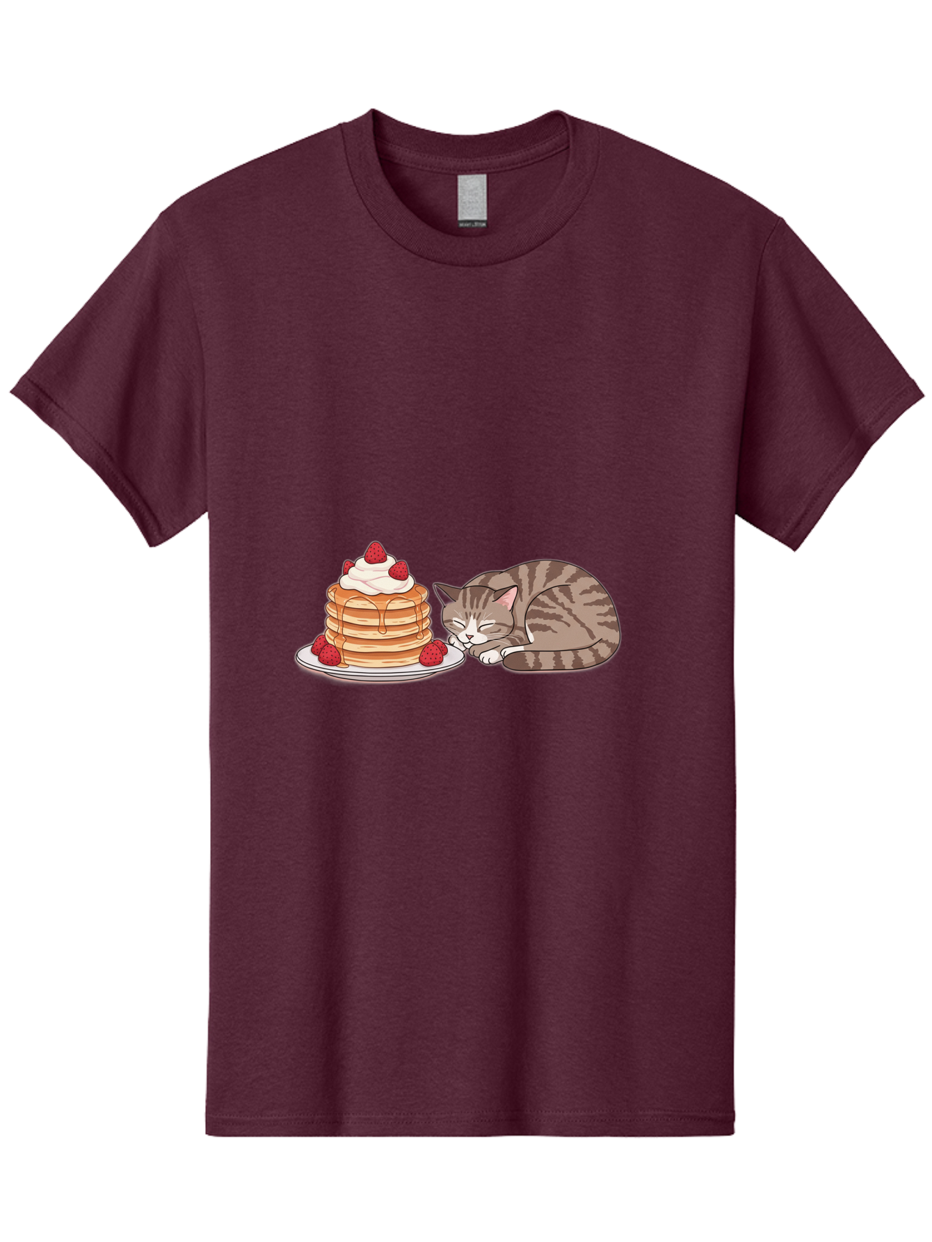 Pancakes-Cat Men'S Graphic Tee, 100% Cotton, Comfortable Casual Summer Wear, Machine Washable, Vintage Camera, Old Camera, Antique Camera, Black Camera, Classic Photography, Photography Equipment, Nostalgic Device, Film Camera, Camera Art Bal041
