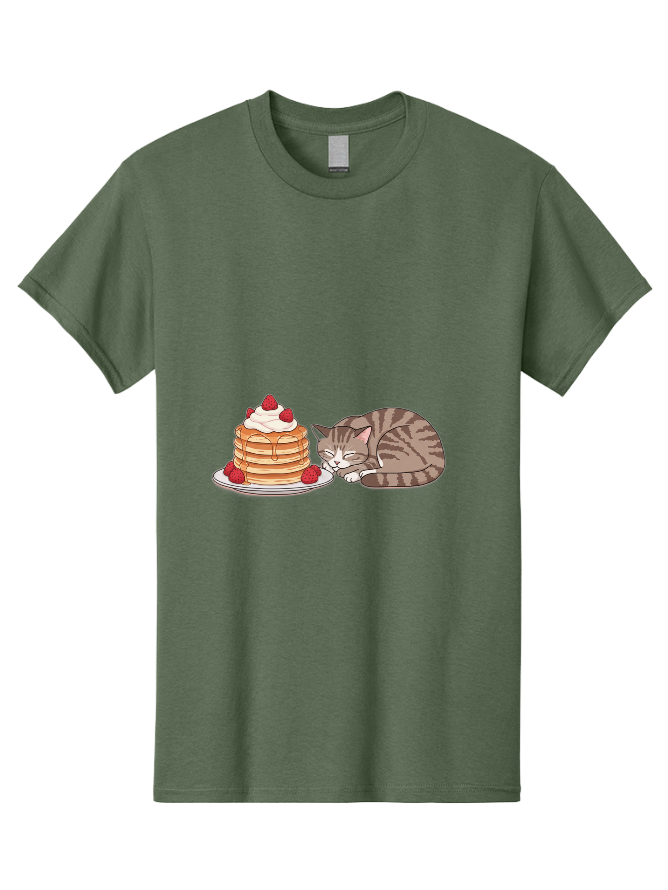 Pancakes-Cat Men'S Graphic Tee, 100% Cotton, Comfortable Casual Summer Wear, Machine Washable, Vintage Camera, Old Camera, Antique Camera, Black Camera, Classic Photography, Photography Equipment, Nostalgic Device, Film Camera, Camera Art Bal041