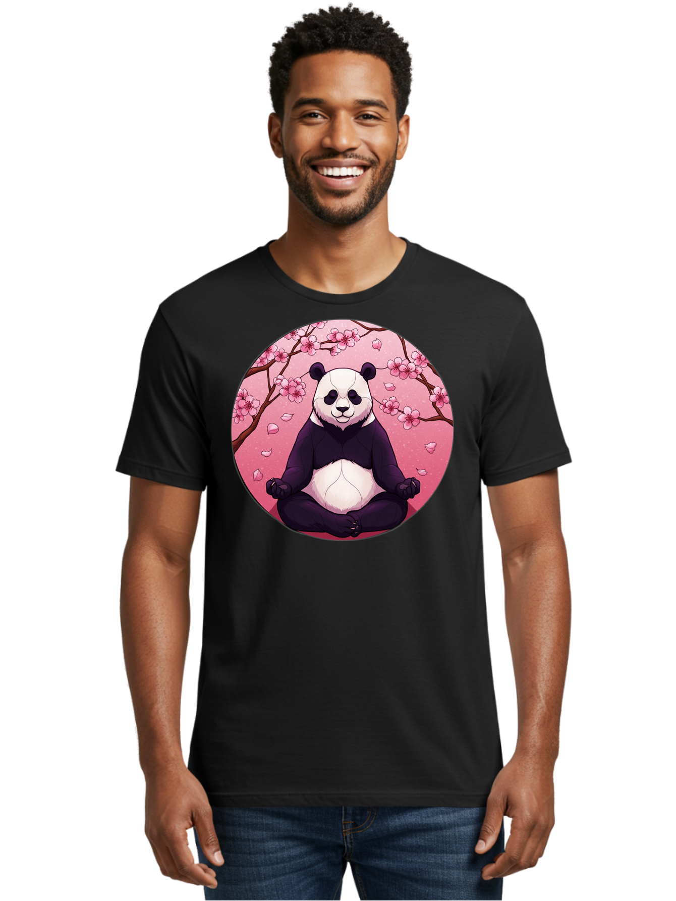 Panda-Meditation-Kawaii Men'S Graphic Tee, 100% Cotton, Comfortable Casual Summer Wear, Machine Washable, Vintage Camera, Old Camera, Antique Camera, Black Camera, Classic Photography, Photography Equipment, Nostalgic Device, Film Camera, Bal046