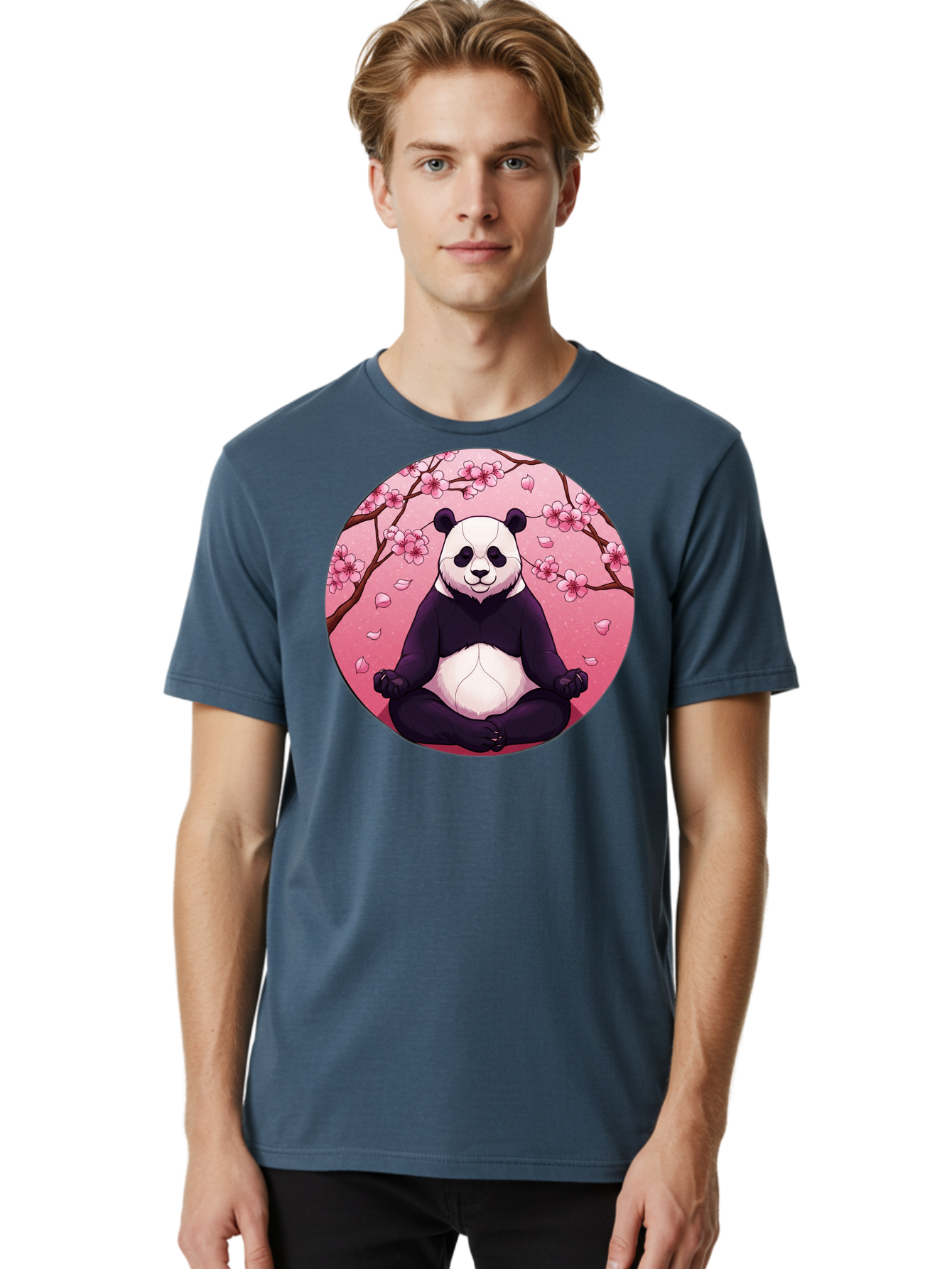 Panda-Meditation-Kawaii Men'S Graphic Tee, 100% Cotton, Comfortable Casual Summer Wear, Machine Washable, Vintage Camera, Old Camera, Antique Camera, Black Camera, Classic Photography, Photography Equipment, Nostalgic Device, Film Camera, Bal046