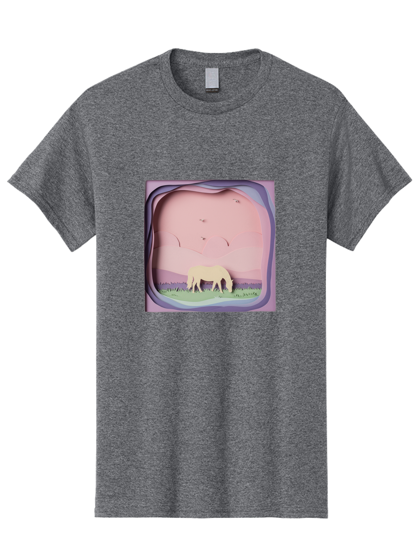 Paper-Cut-Horse Men'S Graphic Tee, 100% Cotton, Comfortable Casual Summer Wear, Machine Washable, Vintage Camera, Old Camera, Antique Camera, Black Camera, Classic Photography, Photography Equipment, Nostalgic Device, Film Camera, Camera Art Bal049