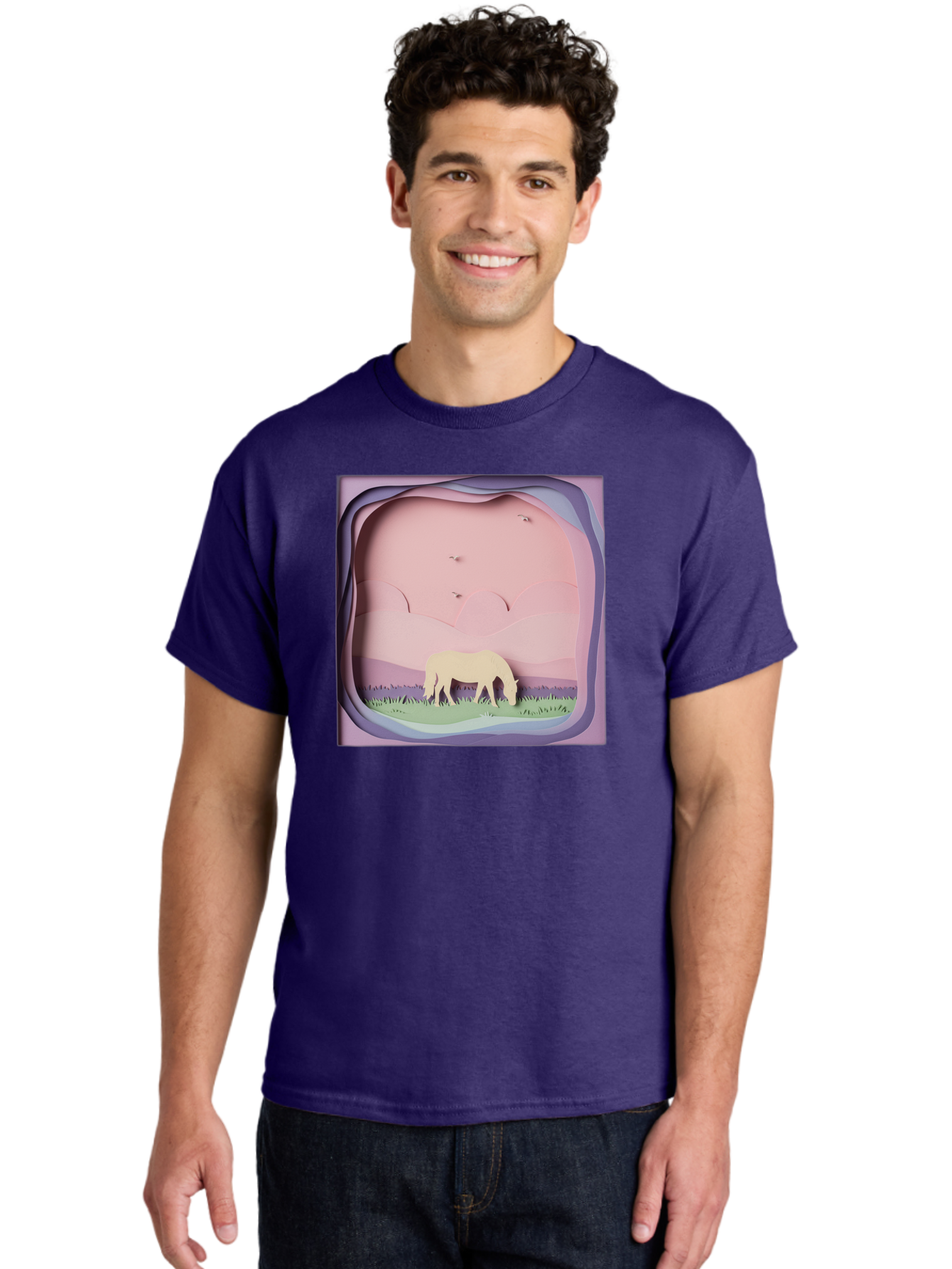 Paper-Cut-Horse Men'S Graphic Tee, 100% Cotton, Comfortable Casual Summer Wear, Machine Washable, Vintage Camera, Old Camera, Antique Camera, Black Camera, Classic Photography, Photography Equipment, Nostalgic Device, Film Camera, Camera Art Bal049