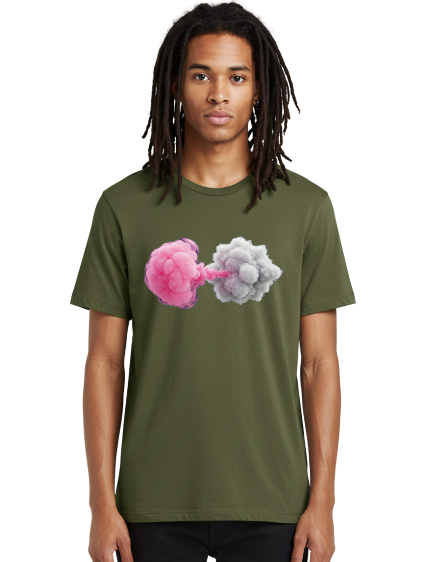 Pink-And-White-Smoke-Bombs Men'S Graphic Tee, 100% Cotton, Comfortable Casual Summer Wear, Machine Washable, Vintage Camera, Old Camera, Antique Camera, Black Camera, Classic Photography, Photography Equipment, Nostalgic Device, Film Camera, Bal074