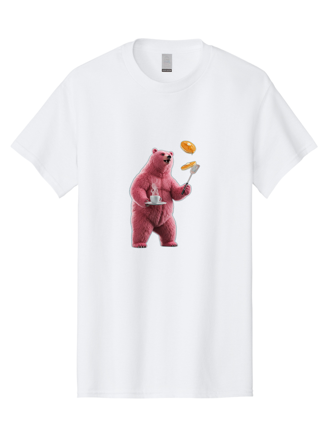 Pink-Bear-Cooking-Pancakes Men'S Graphic Tee, 100% Cotton, Comfortable Casual Summer Wear, Machine Washable, Vintage Camera, Old Camera, Antique Camera, Black Camera, Classic Photography, Photography Equipment, Nostalgic Device, Film Camera, Bal077