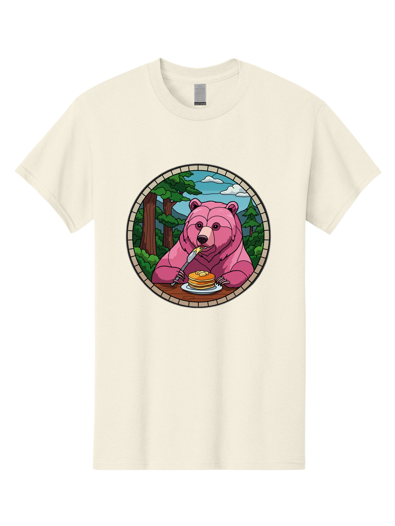 Pink-Bear-Eating-Pancakes Men'S Graphic Tee, 100% Cotton, Comfortable Casual Summer Wear, Machine Washable, Vintage Camera, Old Camera, Antique Camera, Black Camera, Classic Photography, Photography Equipment, Nostalgic Device, Film Camera, Bal078