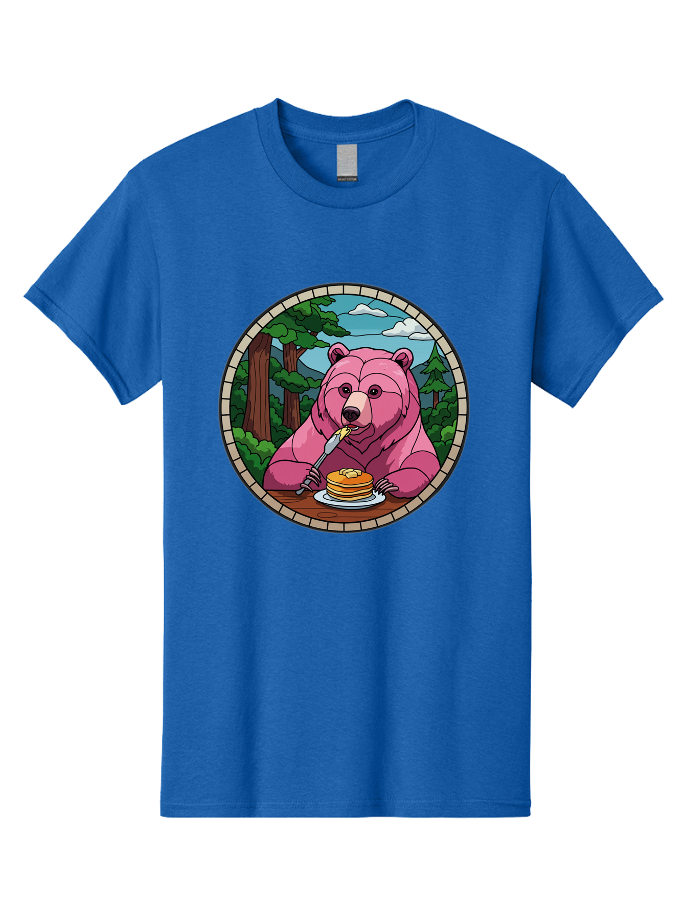 Pink-Bear-Eating-Pancakes Men'S Graphic Tee, 100% Cotton, Comfortable Casual Summer Wear, Machine Washable, Vintage Camera, Old Camera, Antique Camera, Black Camera, Classic Photography, Photography Equipment, Nostalgic Device, Film Camera, Bal078