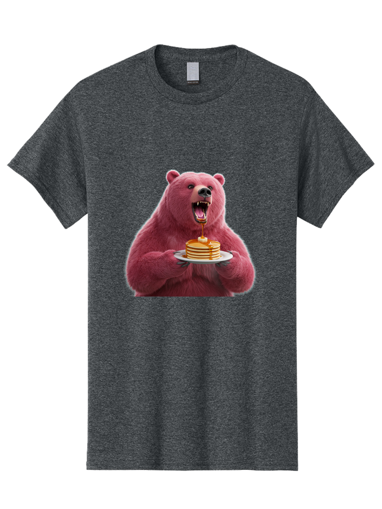 Pink-Bear-Pancakes-1 Men'S Graphic Tee, 100% Cotton, Comfortable Casual Summer Wear, Machine Washable, Vintage Camera, Old Camera, Antique Camera, Black Camera, Classic Photography, Photography Equipment, Nostalgic Device, Film Camera, Bal080
