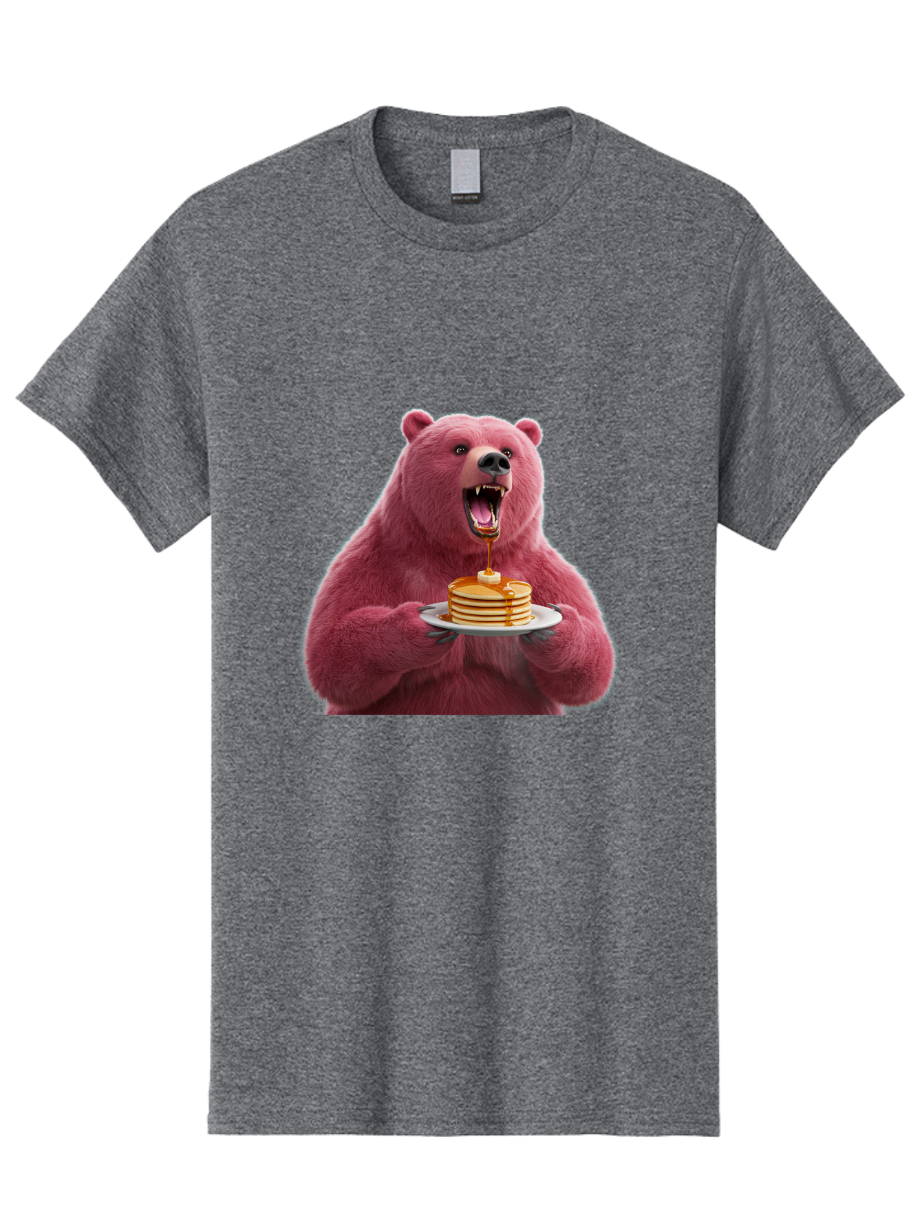 Pink-Bear-Pancakes-1 Men'S Graphic Tee, 100% Cotton, Comfortable Casual Summer Wear, Machine Washable, Vintage Camera, Old Camera, Antique Camera, Black Camera, Classic Photography, Photography Equipment, Nostalgic Device, Film Camera, Bal080