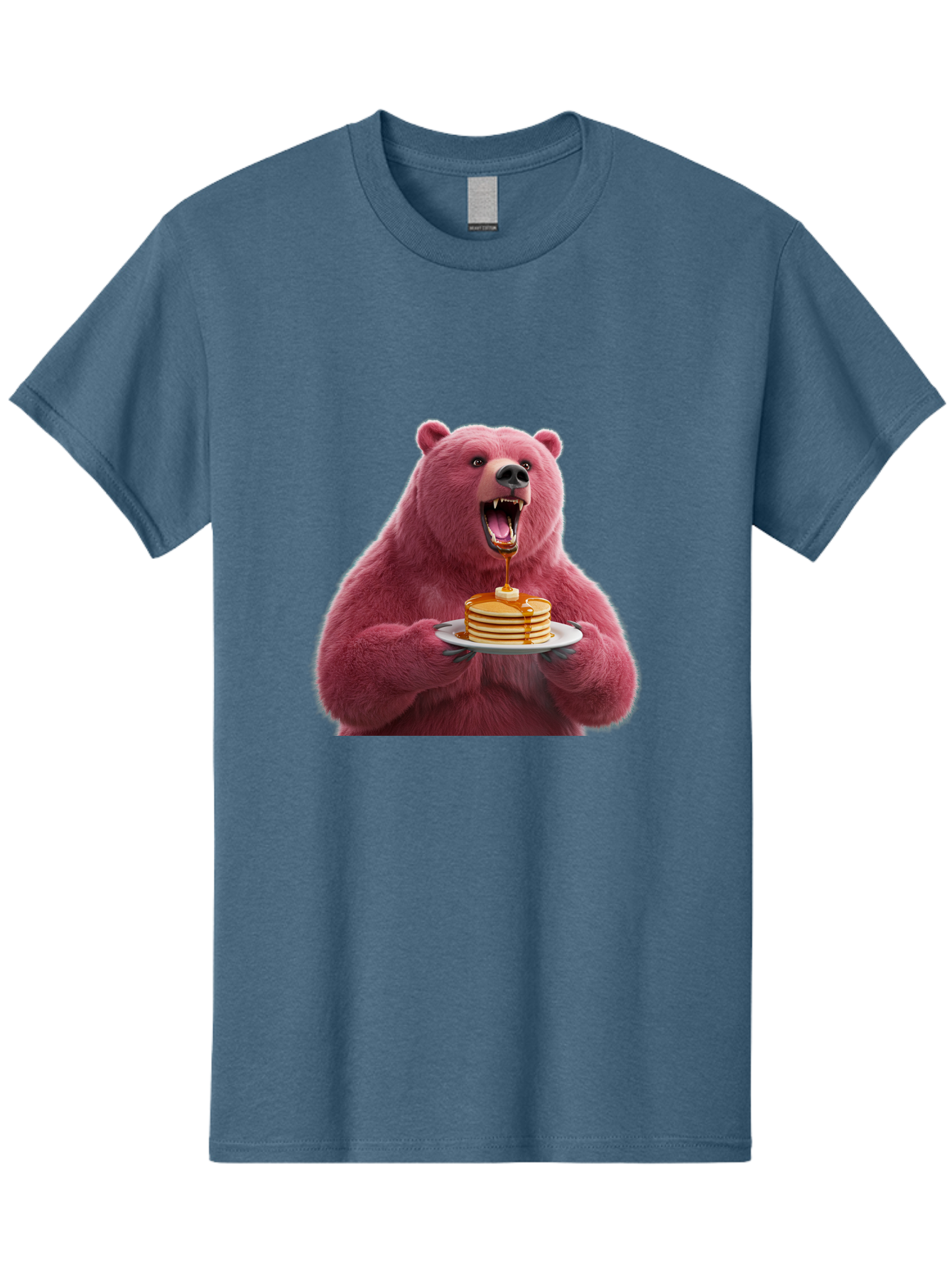 Pink-Bear-Pancakes-1 Men'S Graphic Tee, 100% Cotton, Comfortable Casual Summer Wear, Machine Washable, Vintage Camera, Old Camera, Antique Camera, Black Camera, Classic Photography, Photography Equipment, Nostalgic Device, Film Camera, Bal080