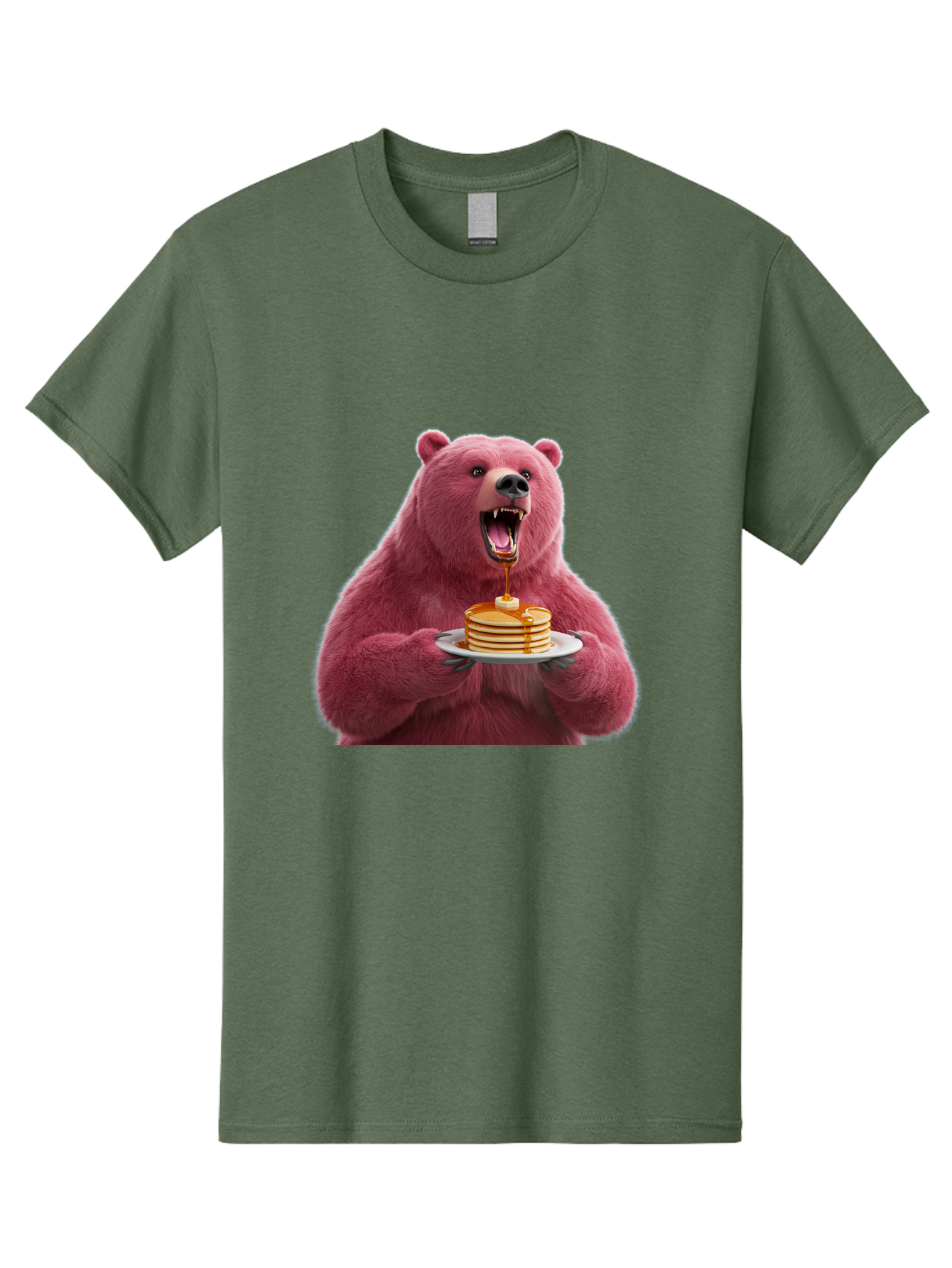 Pink-Bear-Pancakes-1 Men'S Graphic Tee, 100% Cotton, Comfortable Casual Summer Wear, Machine Washable, Vintage Camera, Old Camera, Antique Camera, Black Camera, Classic Photography, Photography Equipment, Nostalgic Device, Film Camera, Bal080