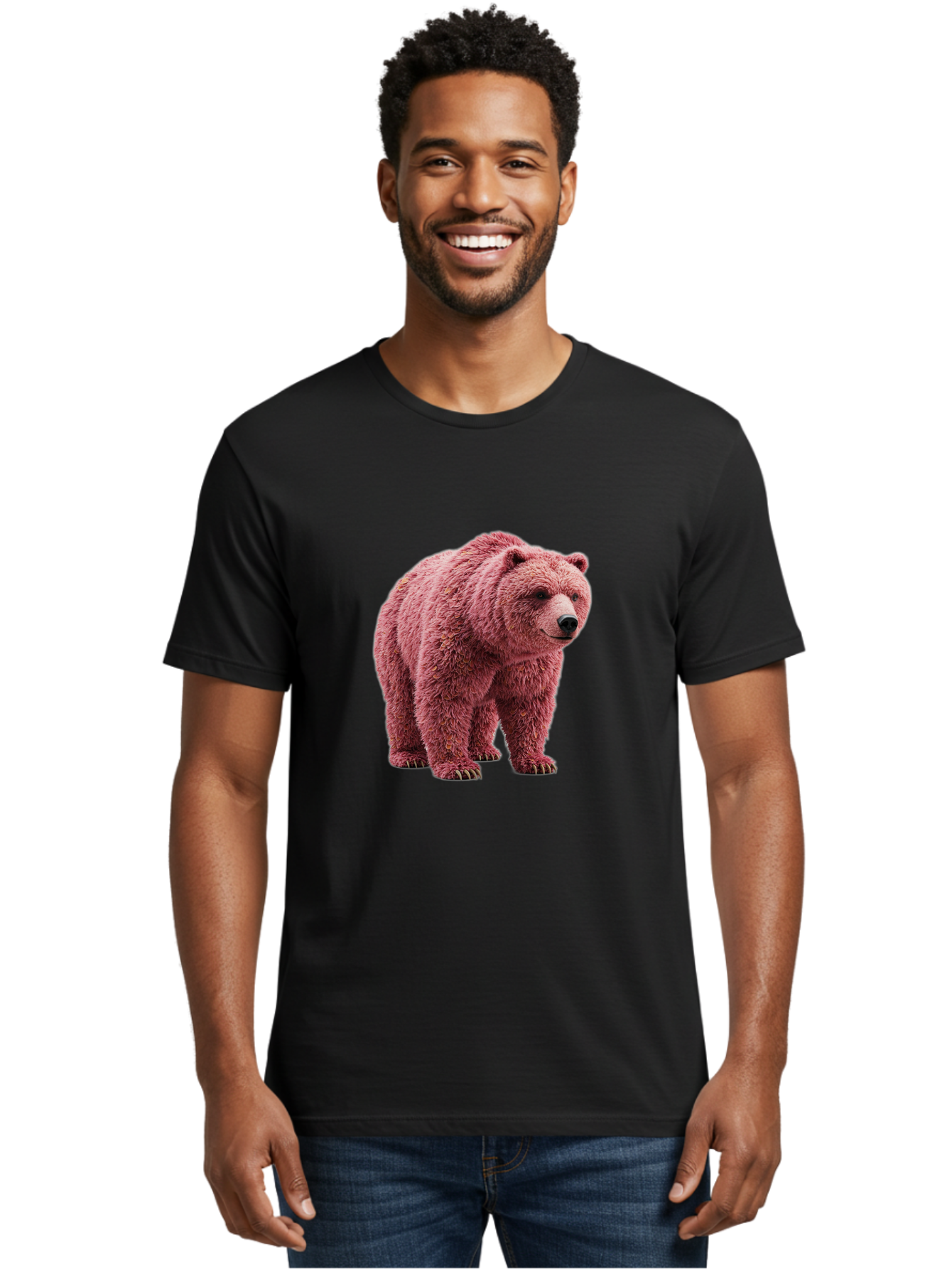 Pink-Bear Men'S Graphic Tee, 100% Cotton, Comfortable Casual Summer Wear, Machine Washable, Vintage Camera, Old Camera, Antique Camera, Black Camera, Classic Photography, Photography Equipment, Nostalgic Device, Film Camera, Camera Art Bal082