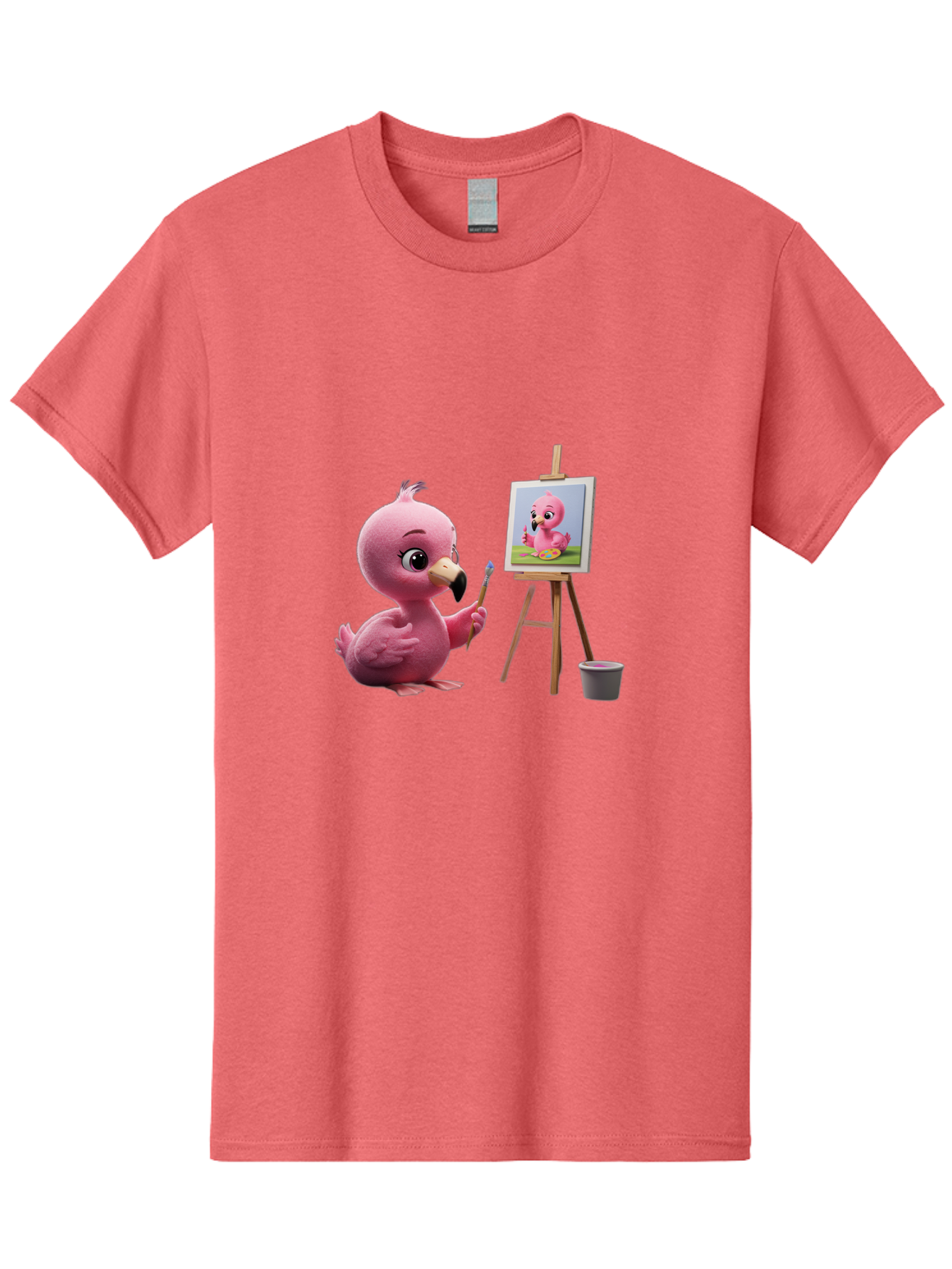 Pink-Bird-Painting Men'S Graphic Tee, 100% Cotton, Comfortable Casual Summer Wear, Machine Washable, Vintage Camera, Old Camera, Antique Camera, Black Camera, Classic Photography, Photography Equipment, Nostalgic Device, Film Camera, Bal083