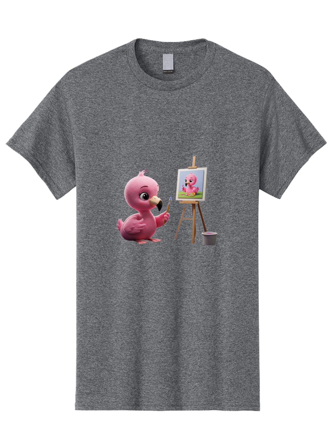 Pink-Bird-Painting Men'S Graphic Tee, 100% Cotton, Comfortable Casual Summer Wear, Machine Washable, Vintage Camera, Old Camera, Antique Camera, Black Camera, Classic Photography, Photography Equipment, Nostalgic Device, Film Camera, Bal083