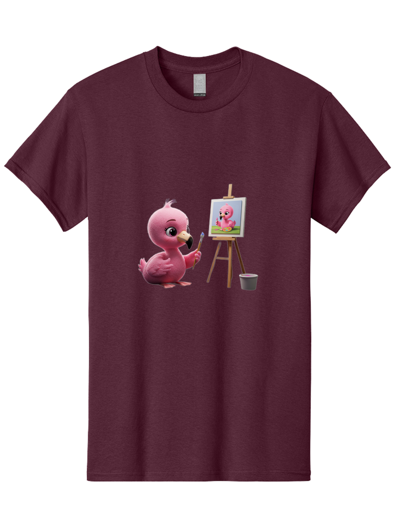 Pink-Bird-Painting Men'S Graphic Tee, 100% Cotton, Comfortable Casual Summer Wear, Machine Washable, Vintage Camera, Old Camera, Antique Camera, Black Camera, Classic Photography, Photography Equipment, Nostalgic Device, Film Camera, Bal083