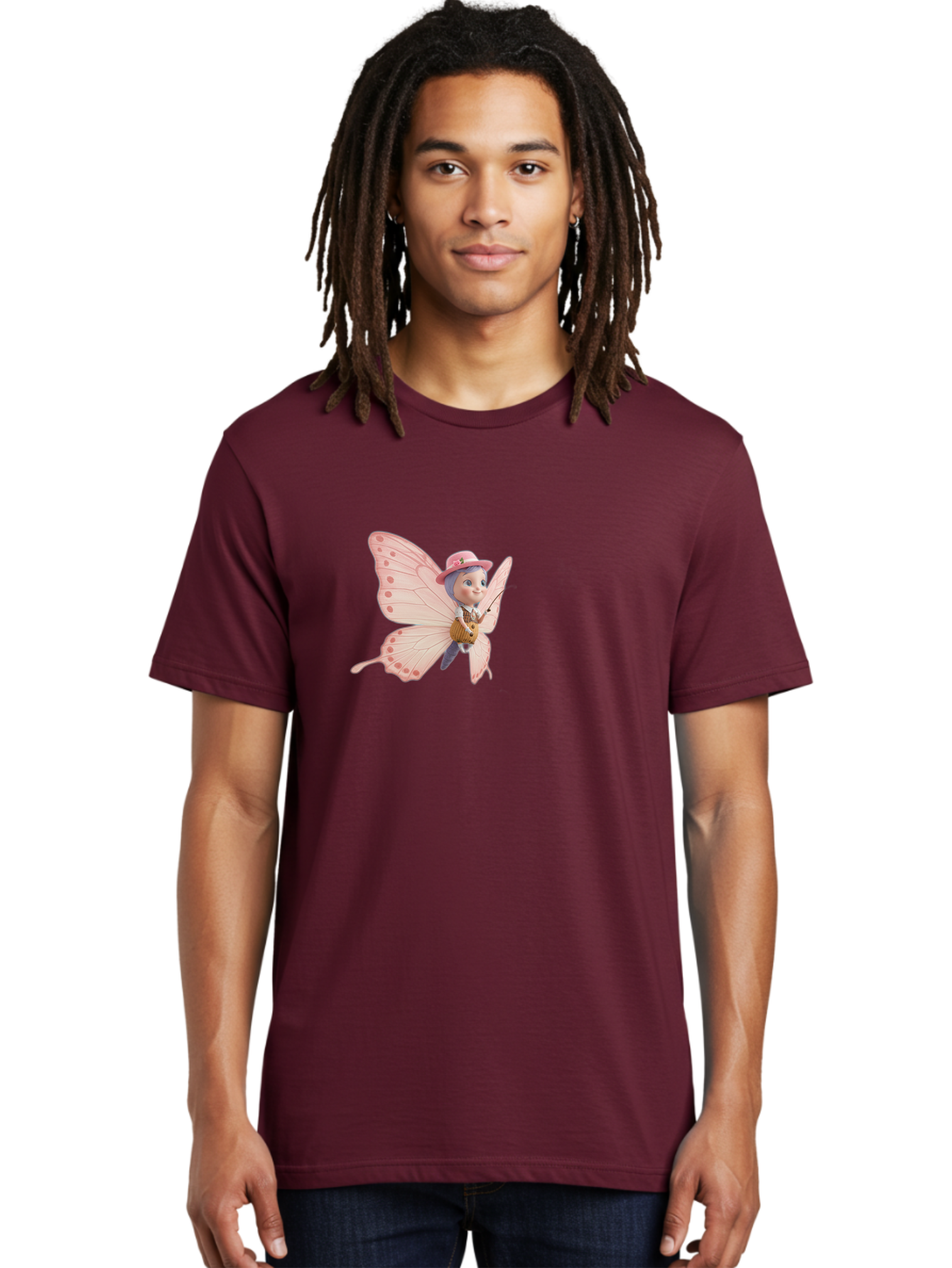 Pink-Butterfly-1 Men'S Graphic Tee, 100% Cotton, Comfortable Casual Summer Wear, Machine Washable, Vintage Camera, Old Camera, Antique Camera, Black Camera, Classic Photography, Photography Equipment, Nostalgic Device, Film Camera, Camera Art Bal086