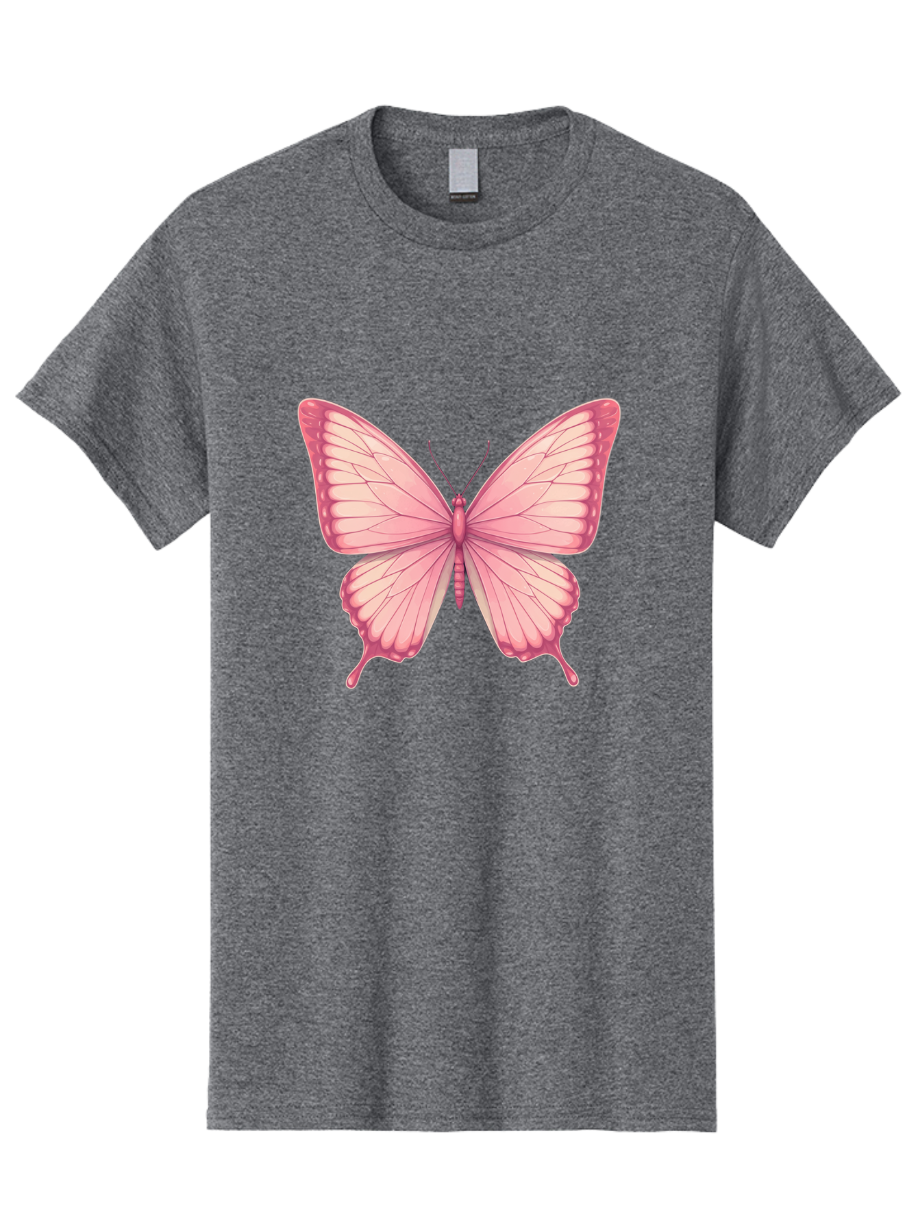 Pink-Butterfly-2 Men'S Graphic Tee, 100% Cotton, Comfortable Casual Summer Wear, Machine Washable, Vintage Camera, Old Camera, Antique Camera, Black Camera, Classic Photography, Photography Equipment, Nostalgic Device, Film Camera, Camera Art Bal087