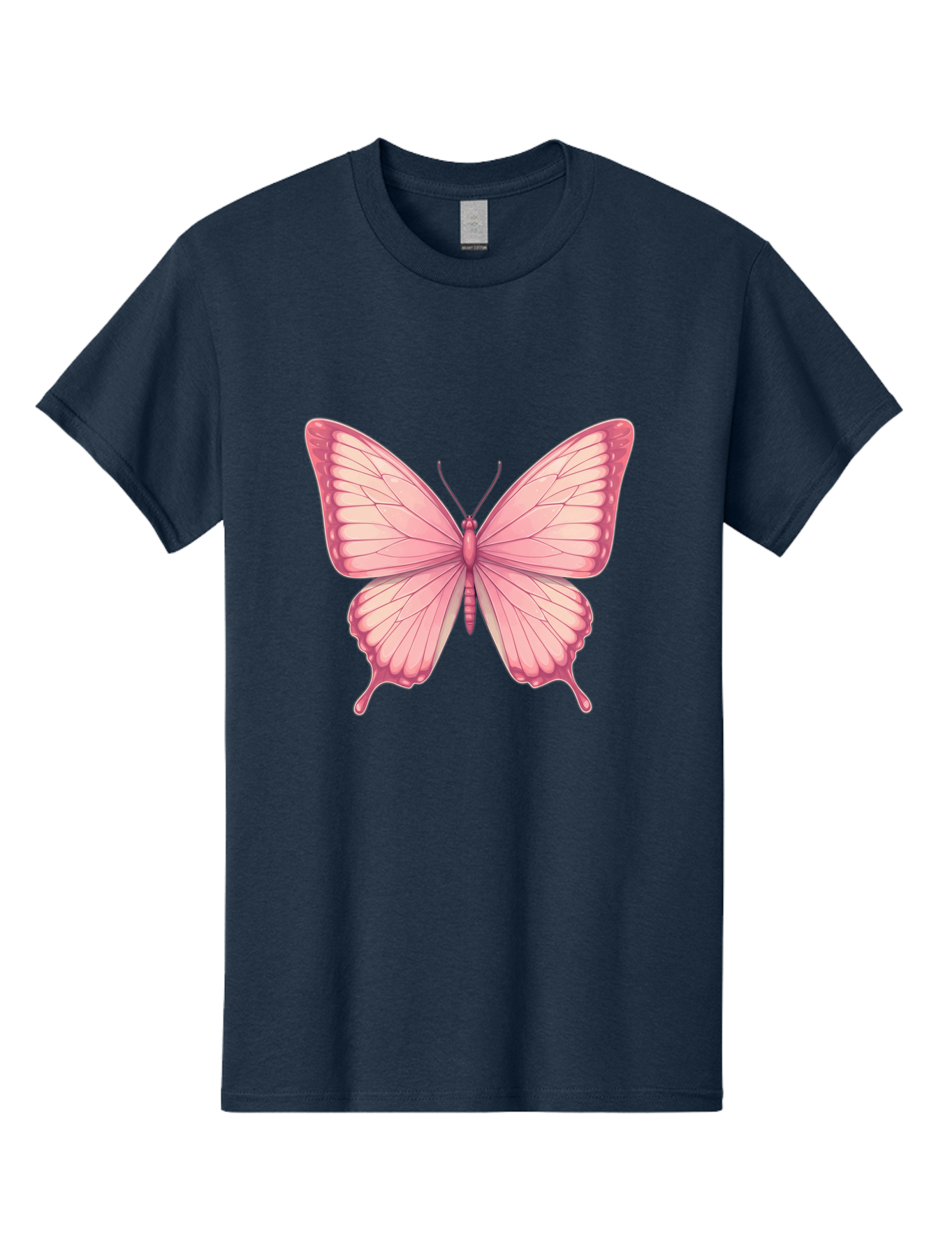 Pink-Butterfly-2 Men'S Graphic Tee, 100% Cotton, Comfortable Casual Summer Wear, Machine Washable, Vintage Camera, Old Camera, Antique Camera, Black Camera, Classic Photography, Photography Equipment, Nostalgic Device, Film Camera, Camera Art Bal087