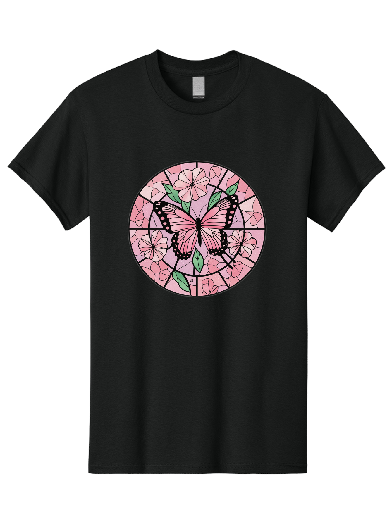 Pink-Butterfly-Stained-Glass Men'S Graphic Tee, 100% Cotton, Comfortable Casual Summer Wear, Machine Washable, Vintage Camera, Old Camera, Antique Camera, Black Camera, Classic Photography, Photography Equipment, Nostalgic Device, Film Camera, Bal088