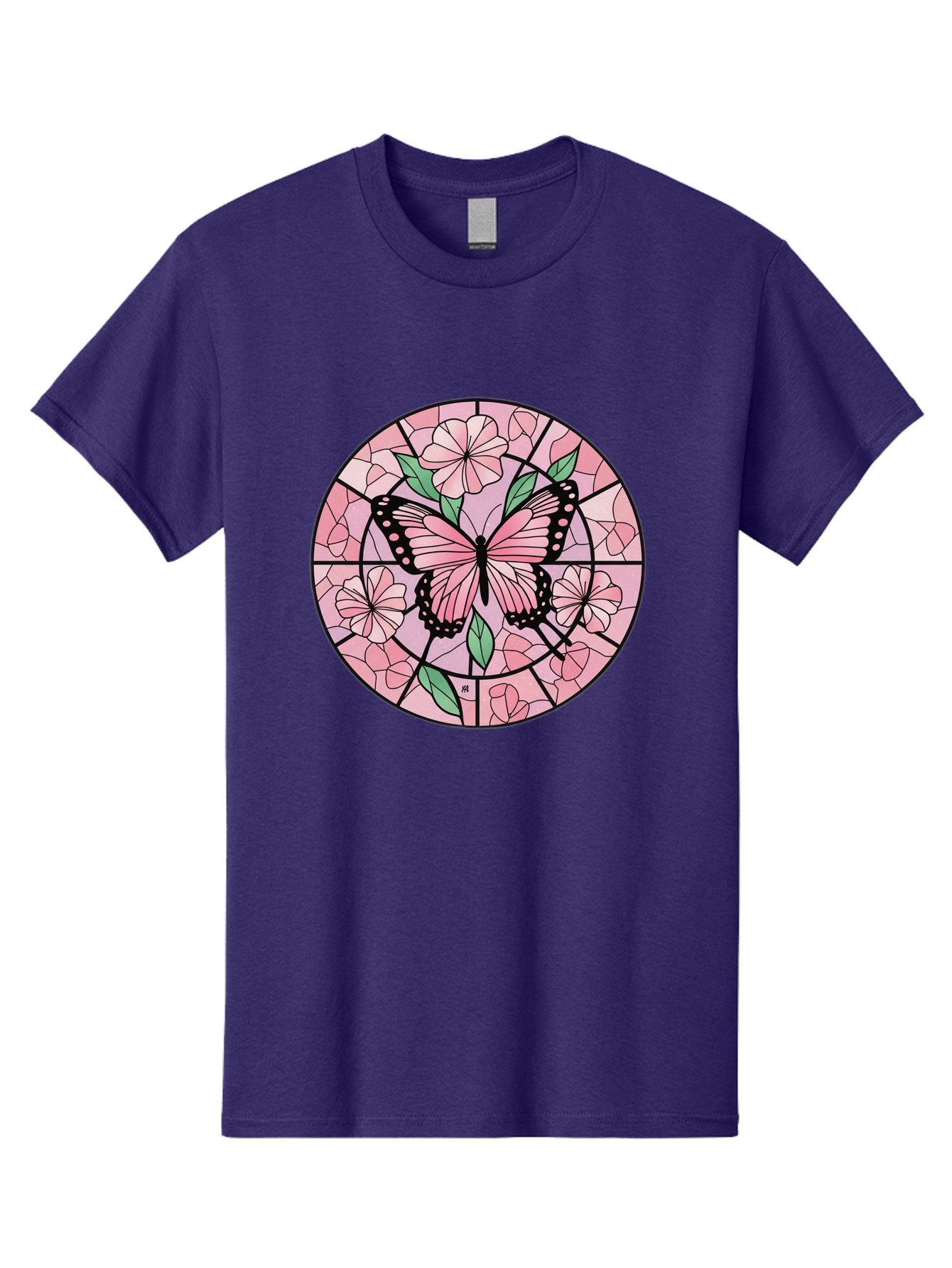 Pink-Butterfly-Stained-Glass Men'S Graphic Tee, 100% Cotton, Comfortable Casual Summer Wear, Machine Washable, Vintage Camera, Old Camera, Antique Camera, Black Camera, Classic Photography, Photography Equipment, Nostalgic Device, Film Camera, Bal088