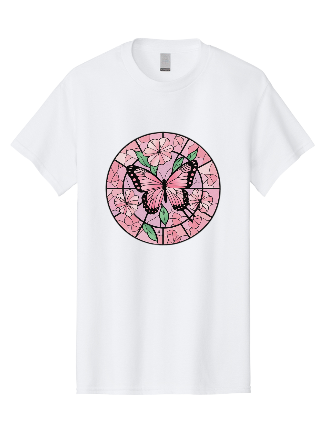 Pink-Butterfly-Stained-Glass Men'S Graphic Tee, 100% Cotton, Comfortable Casual Summer Wear, Machine Washable, Vintage Camera, Old Camera, Antique Camera, Black Camera, Classic Photography, Photography Equipment, Nostalgic Device, Film Camera, Bal088
