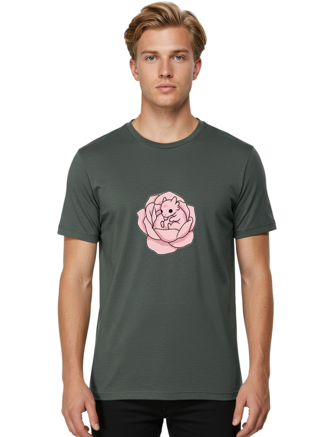 Pink-Cat-In-Flower Men'S Graphic Tee, 100% Cotton, Comfortable Casual Summer Wear, Machine Washable, Vintage Camera, Old Camera, Antique Camera, Black Camera, Classic Photography, Photography Equipment, Nostalgic Device, Film Camera, Bal090