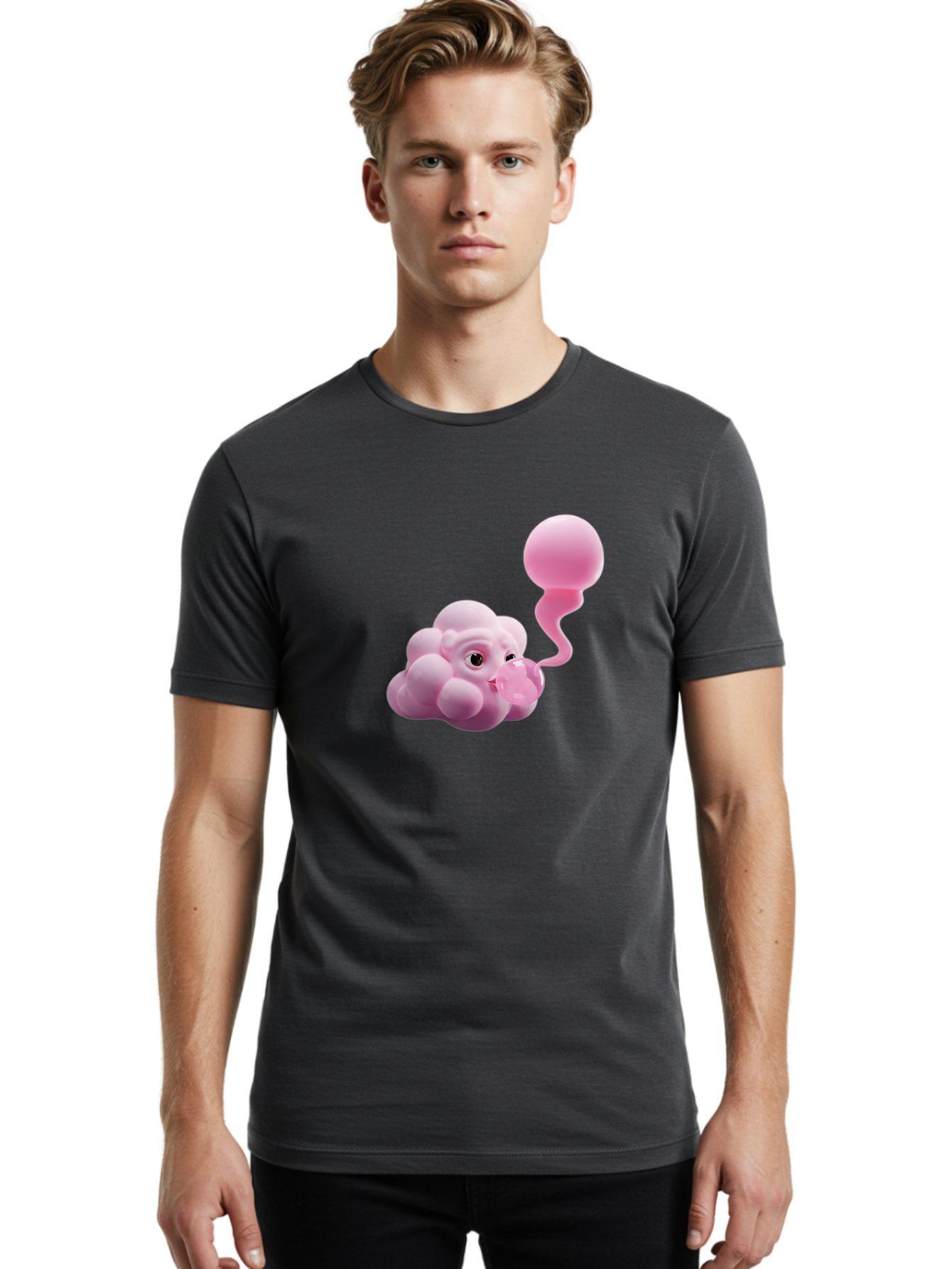 Pink-Cloud-Balloon Men'S Graphic Tee, 100% Cotton, Comfortable Casual Summer Wear, Machine Washable, Vintage Camera, Old Camera, Antique Camera, Black Camera, Classic Photography, Photography Equipment, Nostalgic Device, Film Camera, Bal091
