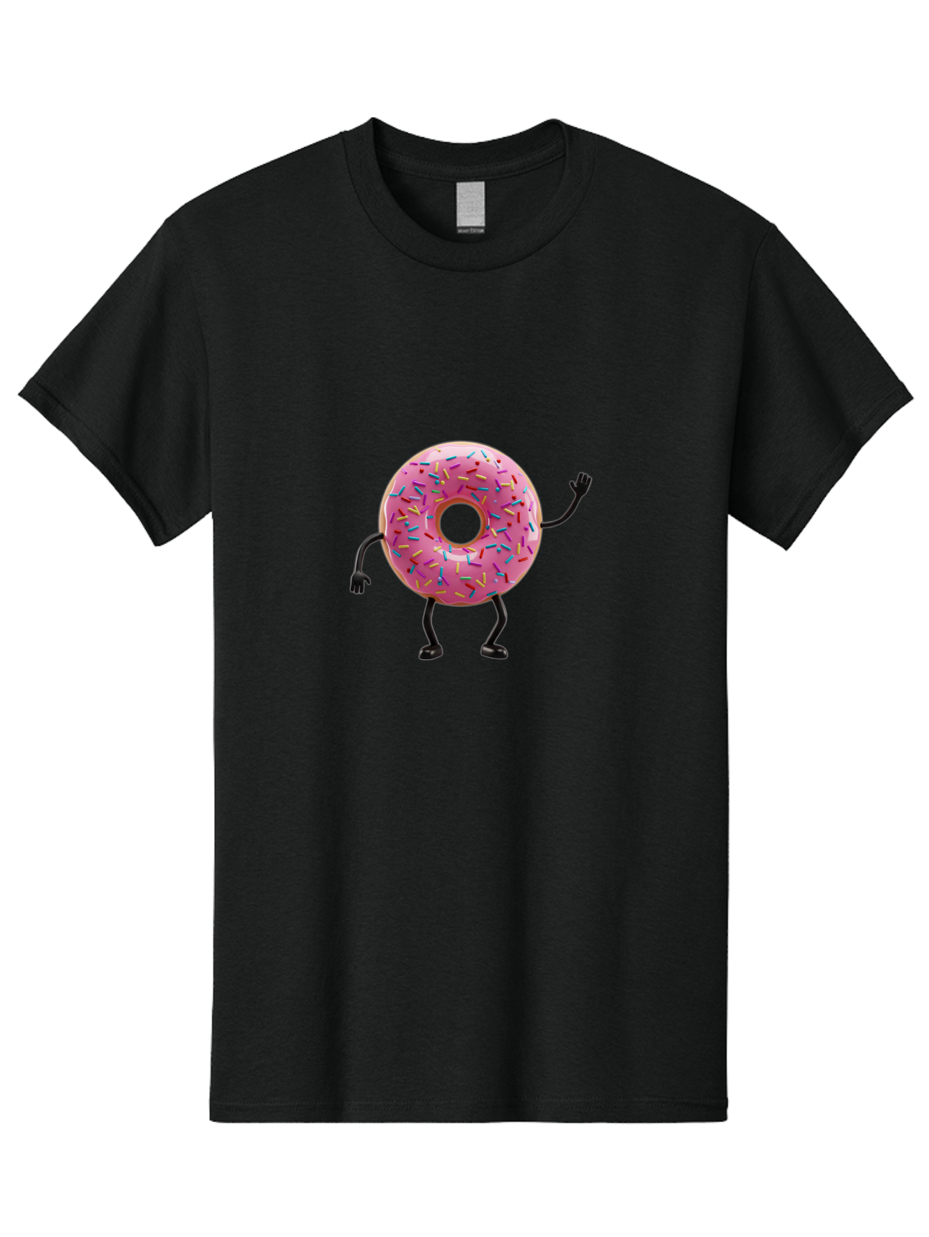 Pink-Donut-Character Men'S Graphic Tee, 100% Cotton, Comfortable Casual Summer Wear, Machine Washable, Vintage Camera, Old Camera, Antique Camera, Black Camera, Classic Photography, Photography Equipment, Nostalgic Device, Film Camera, Bal098