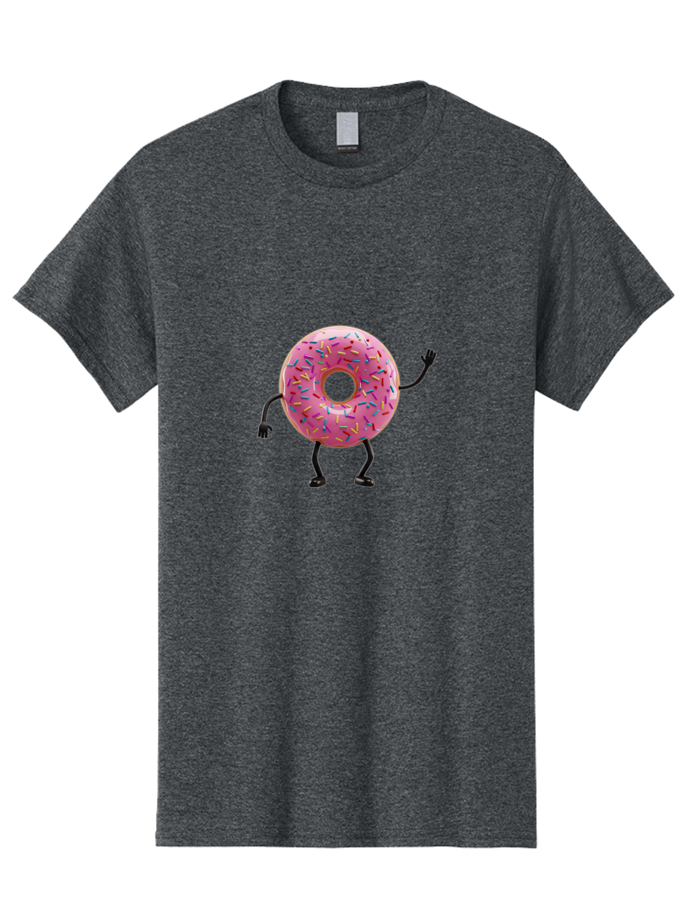 Pink-Donut-Character Men'S Graphic Tee, 100% Cotton, Comfortable Casual Summer Wear, Machine Washable, Vintage Camera, Old Camera, Antique Camera, Black Camera, Classic Photography, Photography Equipment, Nostalgic Device, Film Camera, Bal098