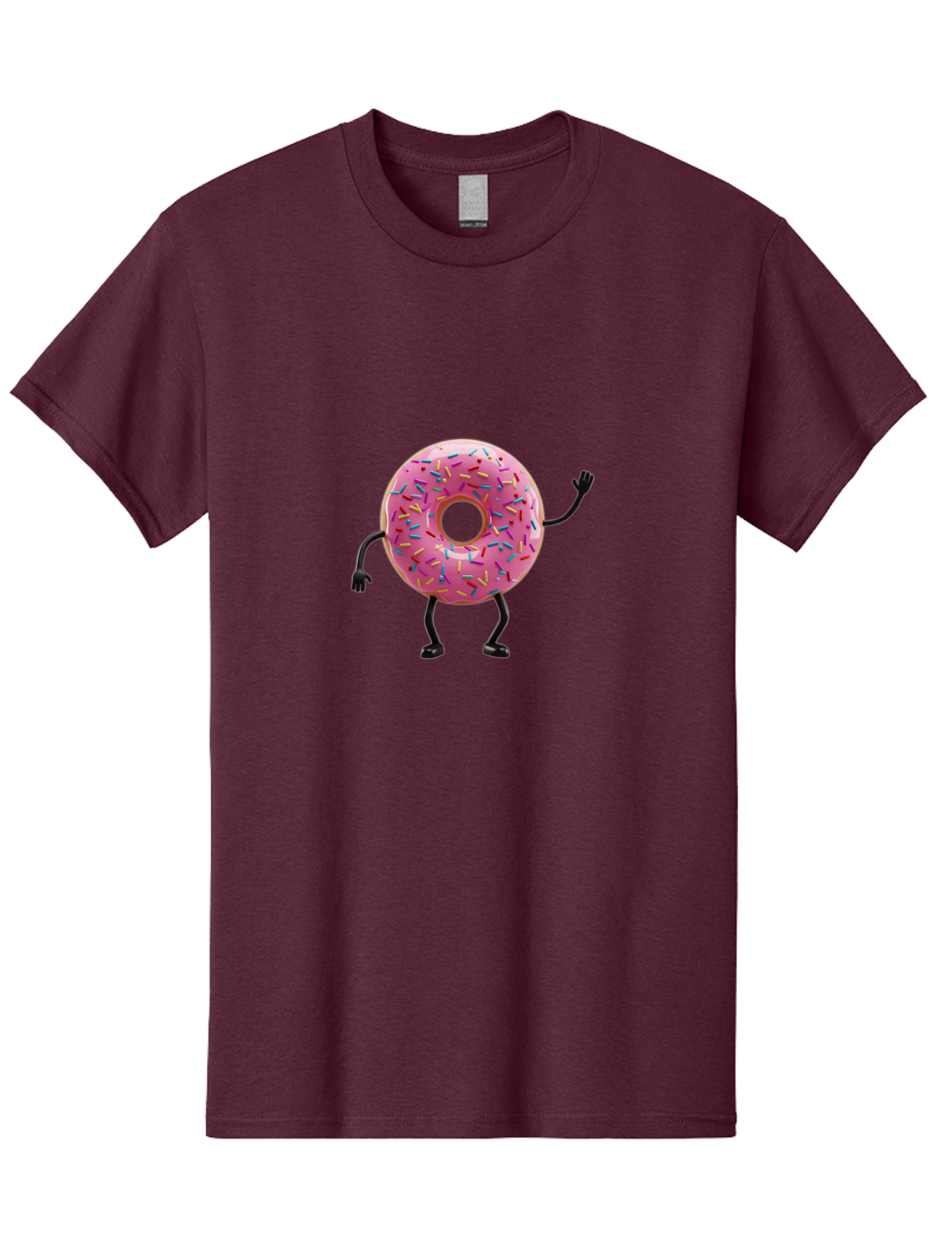 Pink-Donut-Character Men'S Graphic Tee, 100% Cotton, Comfortable Casual Summer Wear, Machine Washable, Vintage Camera, Old Camera, Antique Camera, Black Camera, Classic Photography, Photography Equipment, Nostalgic Device, Film Camera, Bal098