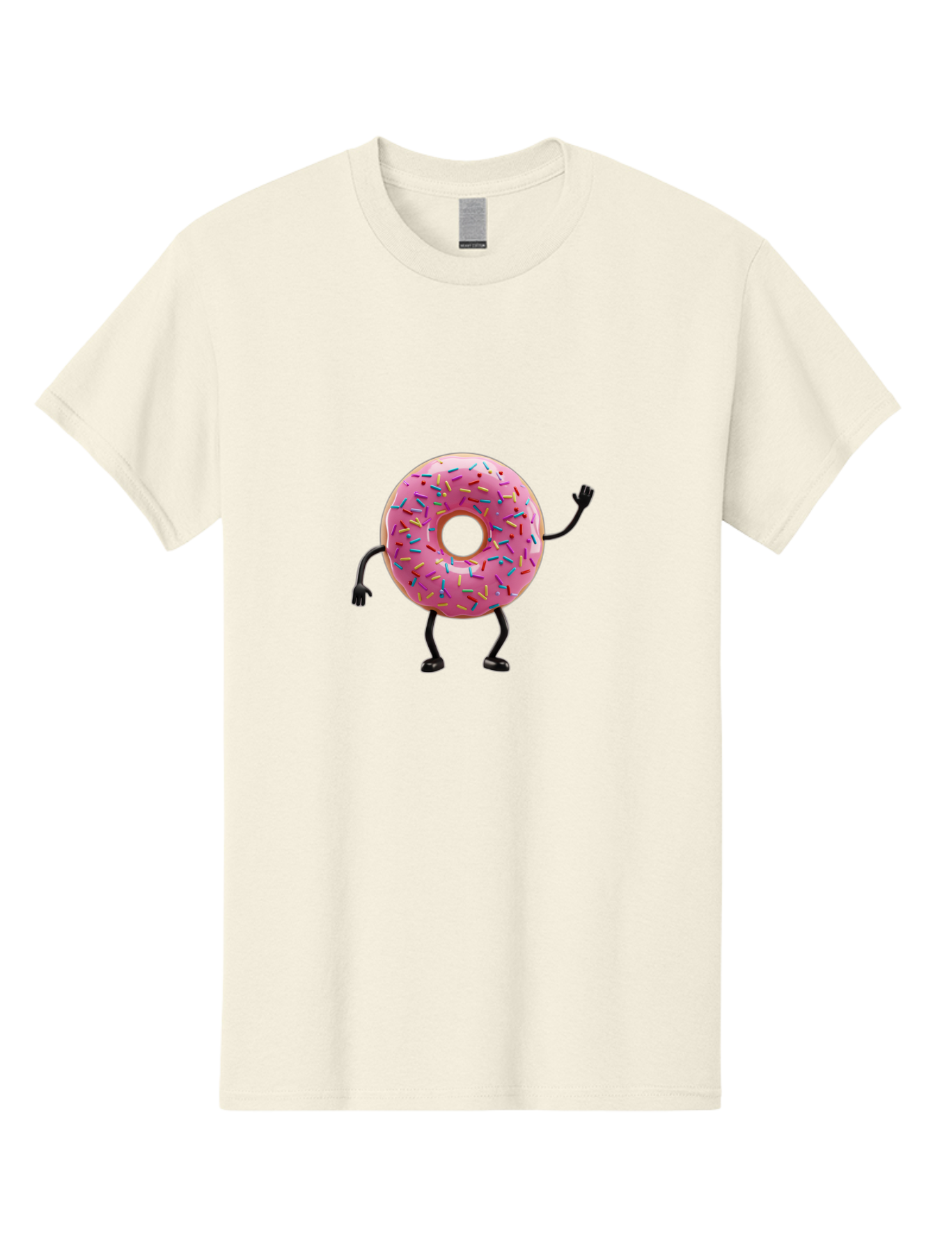 Pink-Donut-Character Men'S Graphic Tee, 100% Cotton, Comfortable Casual Summer Wear, Machine Washable, Vintage Camera, Old Camera, Antique Camera, Black Camera, Classic Photography, Photography Equipment, Nostalgic Device, Film Camera, Bal098