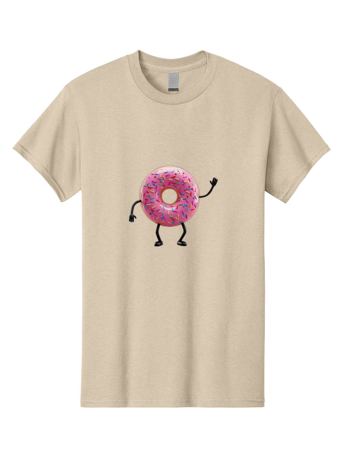 Pink-Donut-Character Men'S Graphic Tee, 100% Cotton, Comfortable Casual Summer Wear, Machine Washable, Vintage Camera, Old Camera, Antique Camera, Black Camera, Classic Photography, Photography Equipment, Nostalgic Device, Film Camera, Bal098