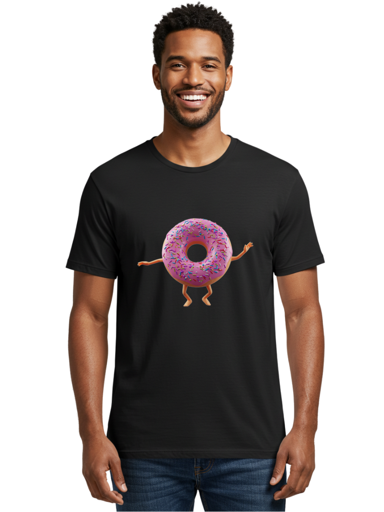 Pink-Donut-With-Sprinkles Men'S Graphic Tee, 100% Cotton, Comfortable Casual Summer Wear, Machine Washable, Vintage Camera, Old Camera, Antique Camera, Black Camera, Classic Photography, Photography Equipment, Nostalgic Device, Film Camera, Bal099