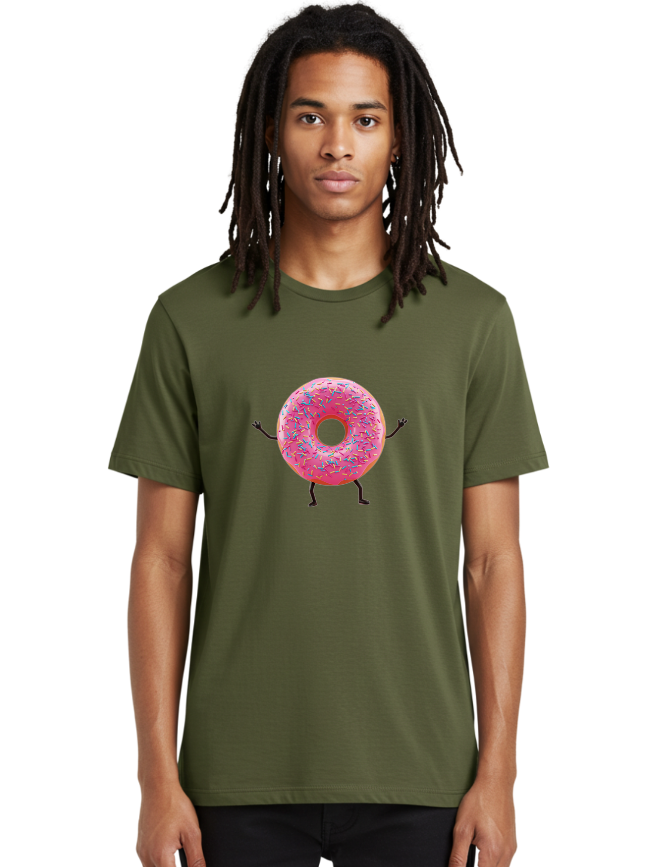 Pink-Donut Men'S Graphic Tee, 100% Cotton, Comfortable Casual Summer Wear, Machine Washable, Vintage Camera, Old Camera, Antique Camera, Black Camera, Classic Photography, Photography Equipment, Nostalgic Device, Film Camera, Camera Art Bal100
